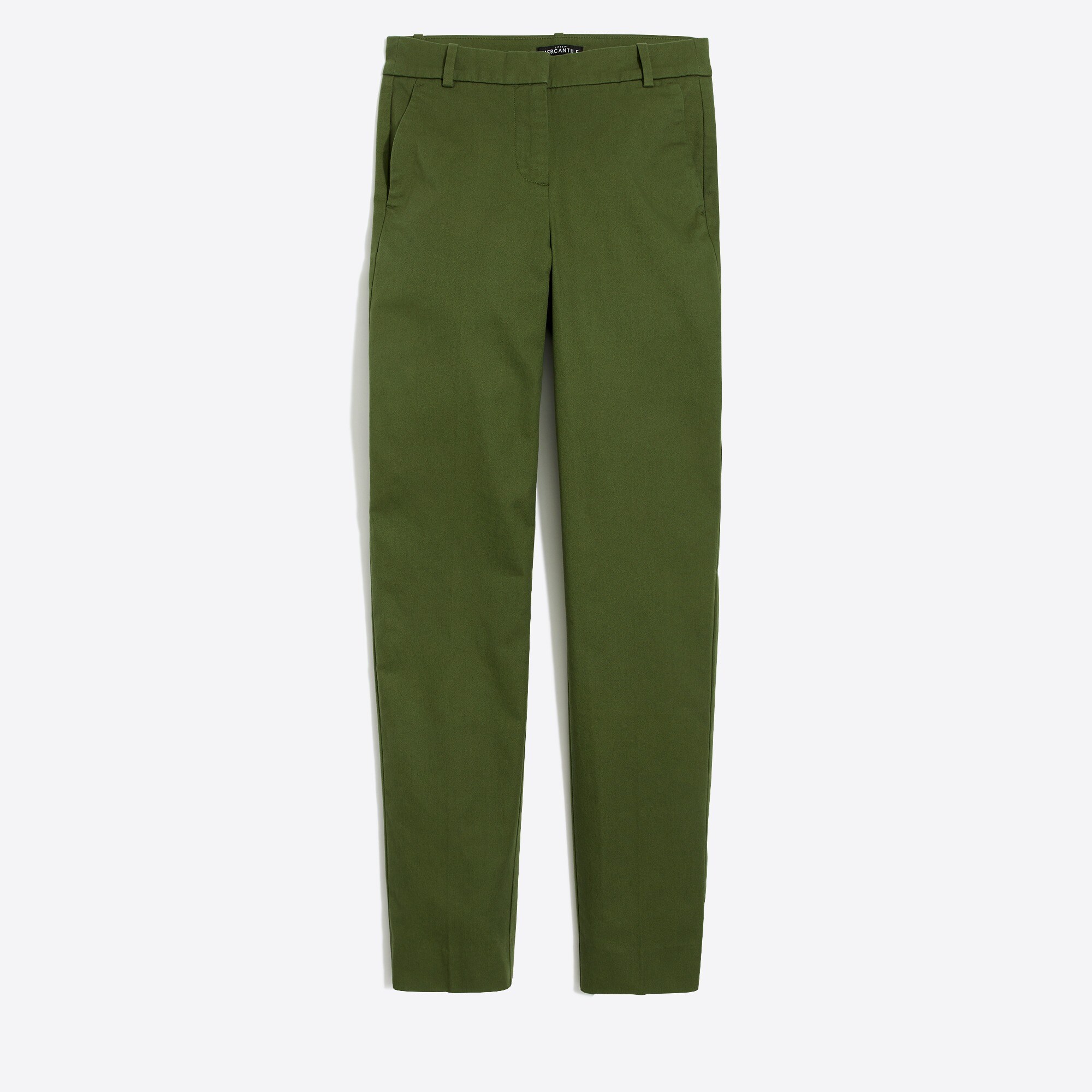 J Crew Pants Womens 2 Green Straight Fit Mid Rise cropped