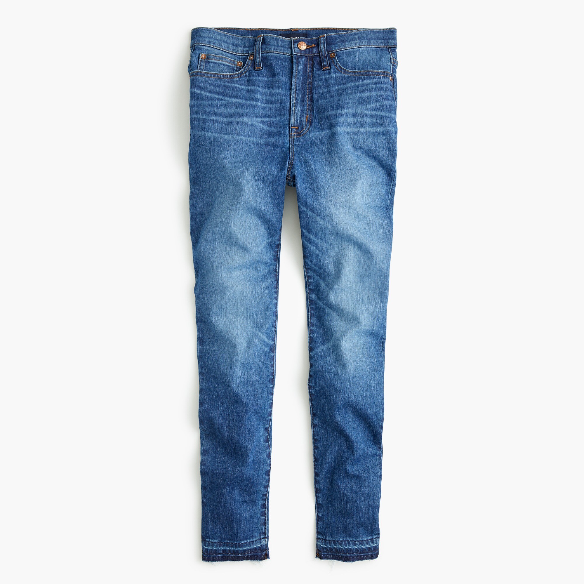 10" higher-rise toothpick eco jean with let-down hem