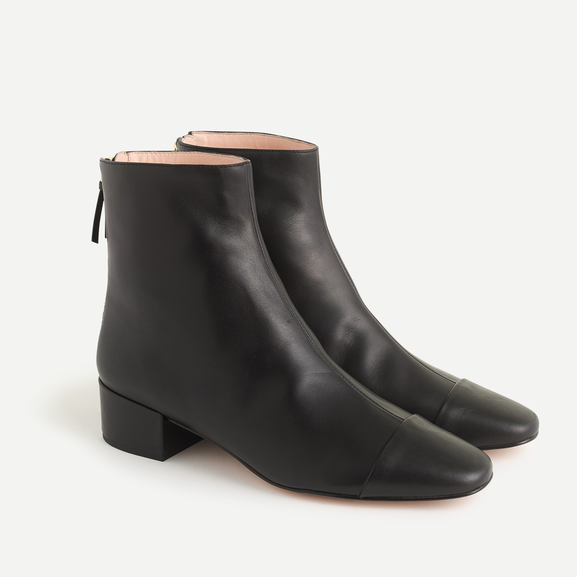 Cap-toe ankle boots