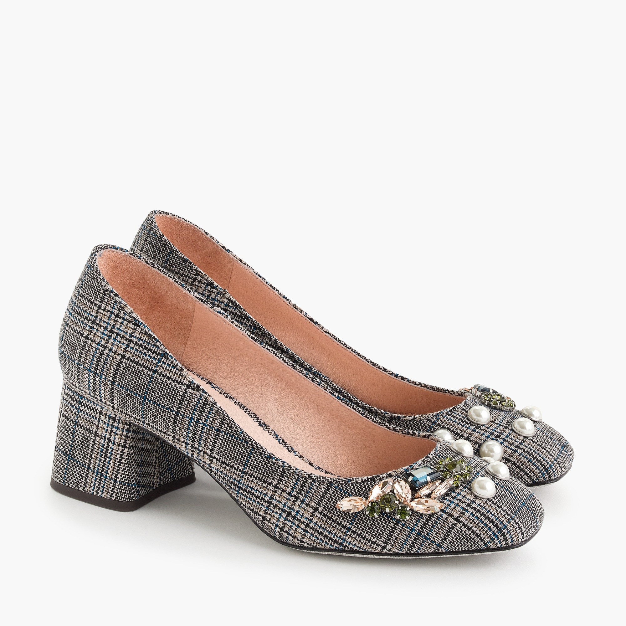 j crew plaid heels
