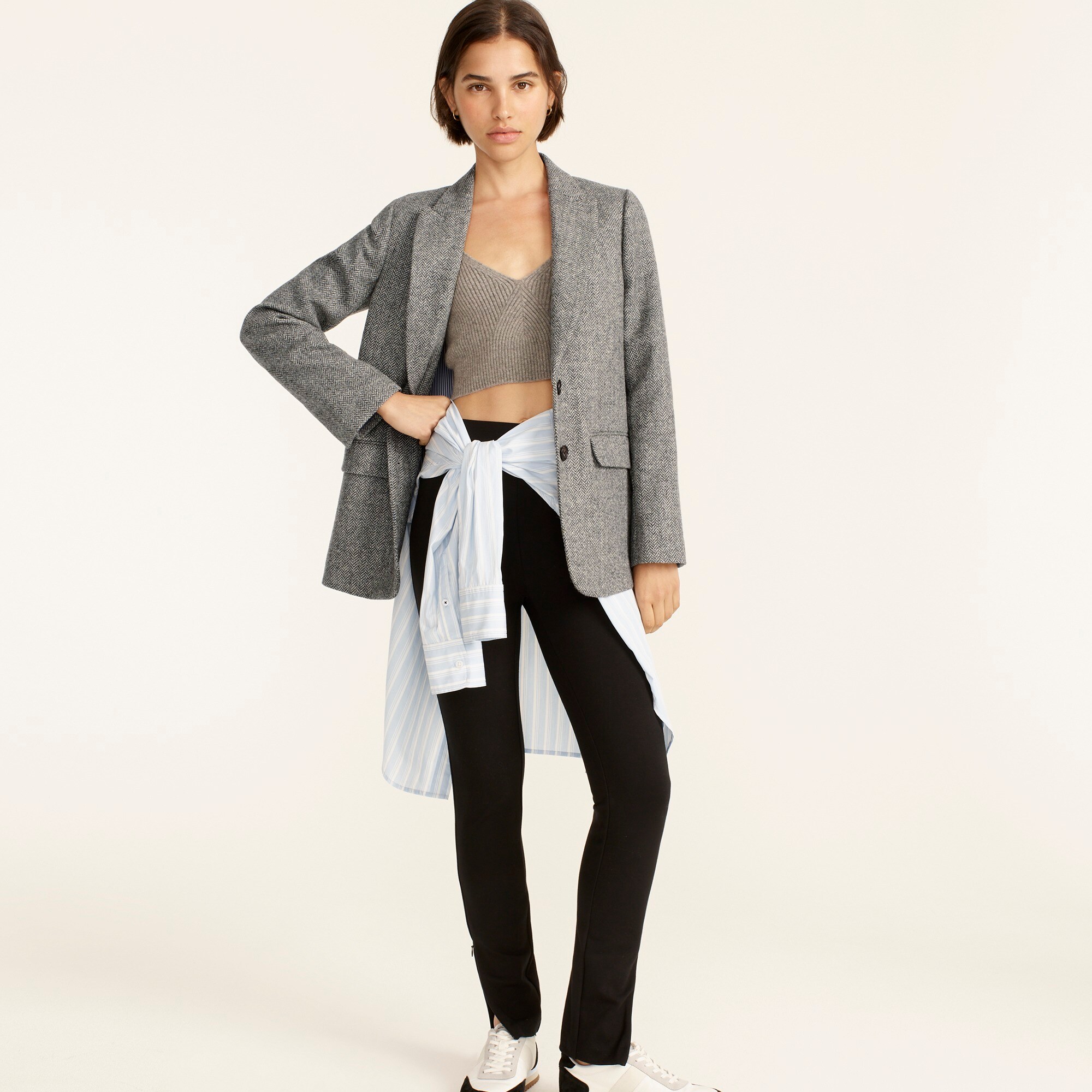 Sommerset blazer in graphite English wool herringbone - image 4