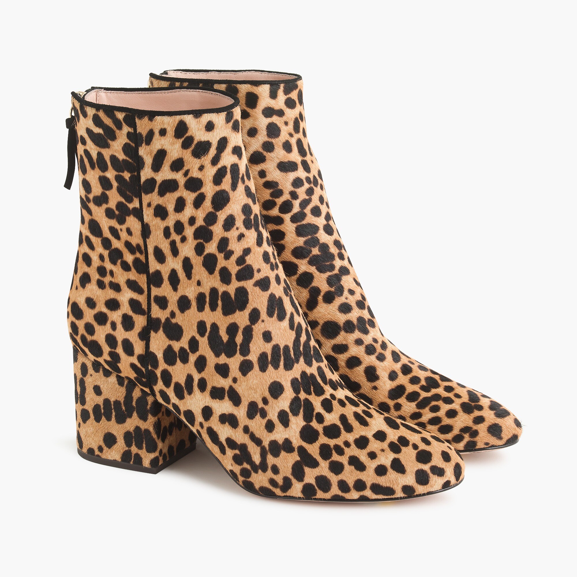 Sadie ankle boots in leopard calf hair