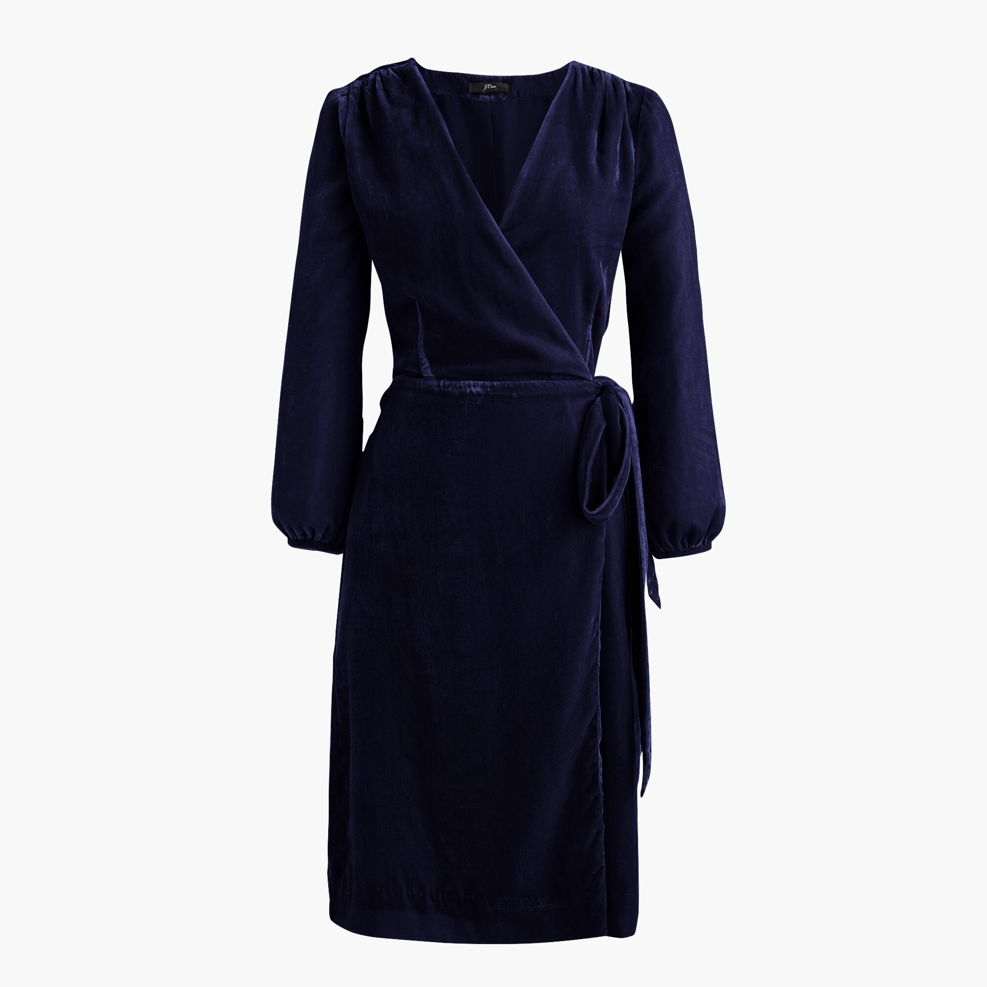 j crew wrap dress in drapey velvet
