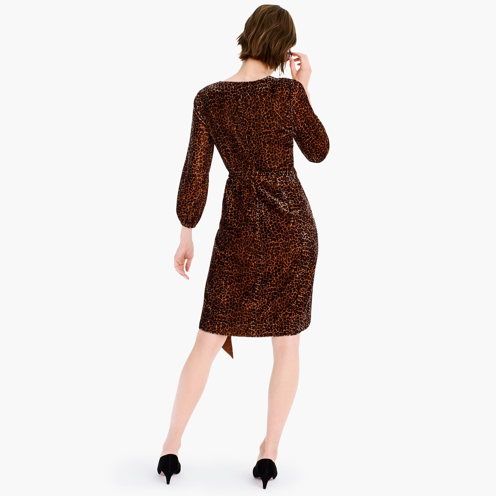 j crew velvet leopard dress