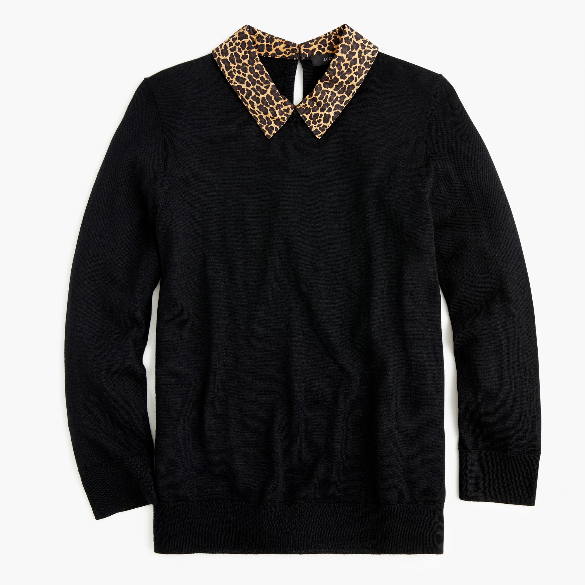 For With Leopard Collar Women Sweater J.Crew: Tippi