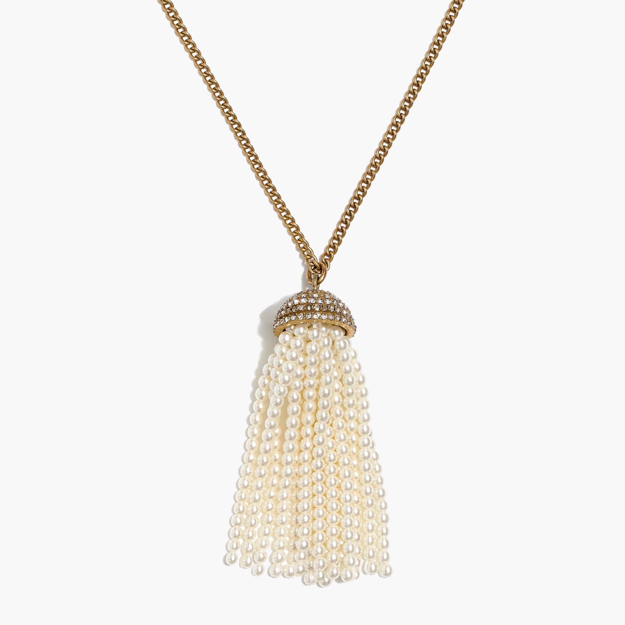 Pearl tassel pendant necklace