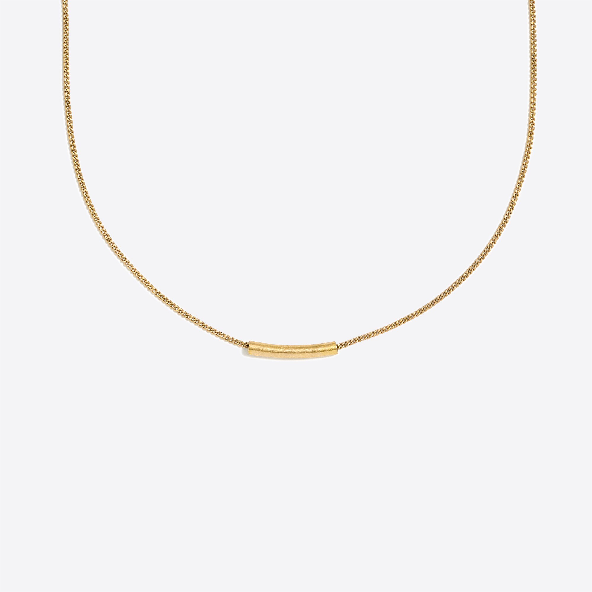 Gold bar choker necklace