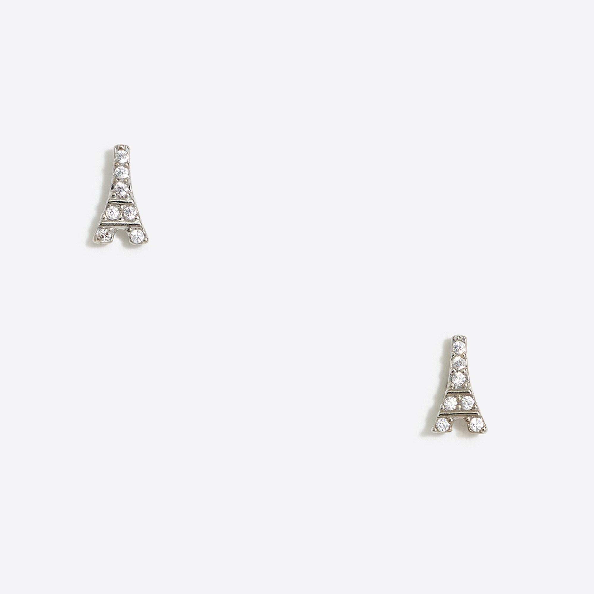Eiffel Tower pavé stud earrings