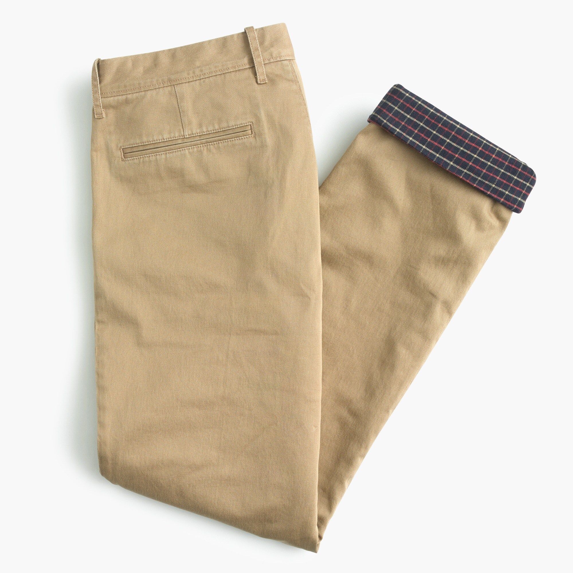 770 Straight stretch chino cabin pant with plaid flannel lining