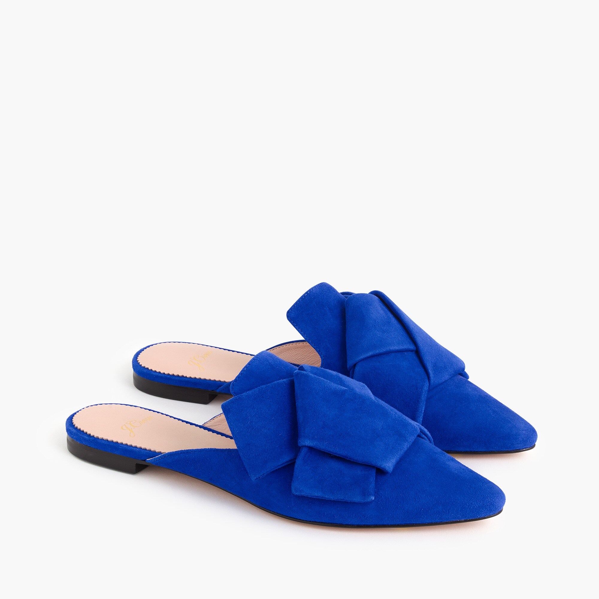 womens Pointed-toe slides in suede