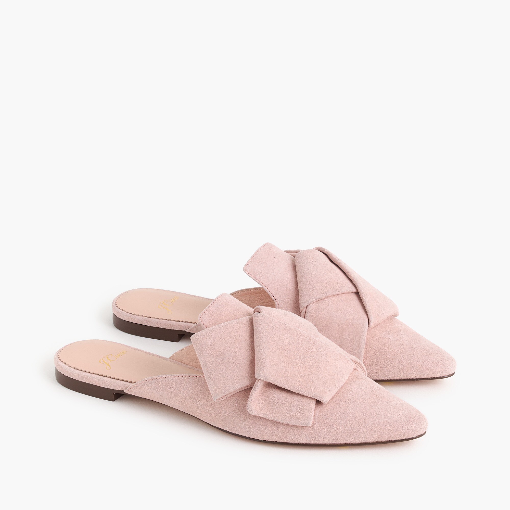 womens Pointed-toe slides in suede