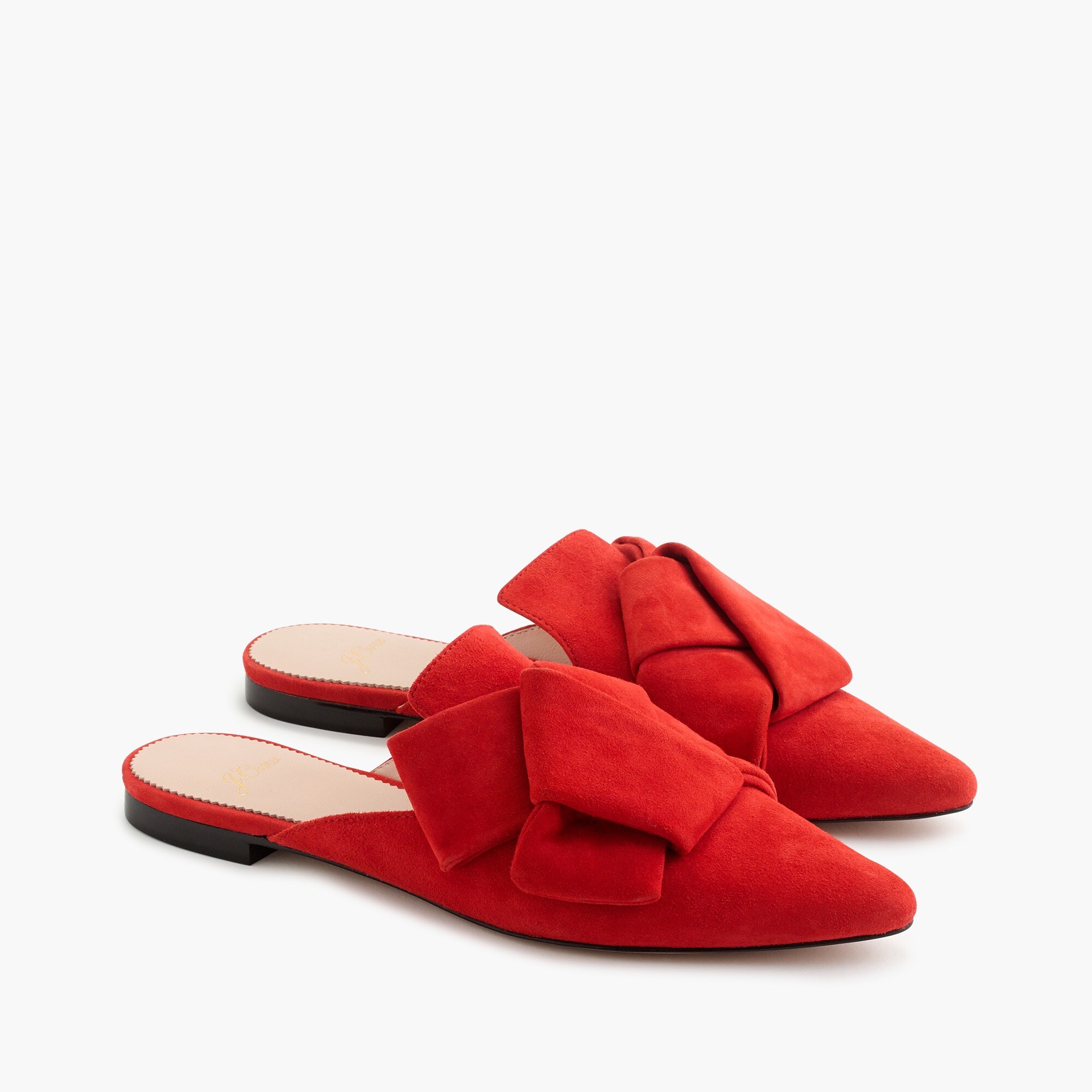 womens Pointed-toe slides in suede