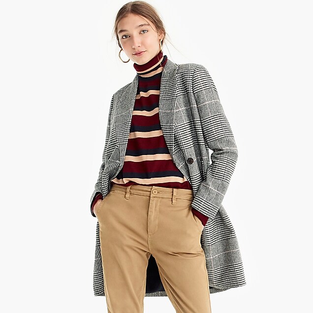 Daphne topcoat in glen plaid