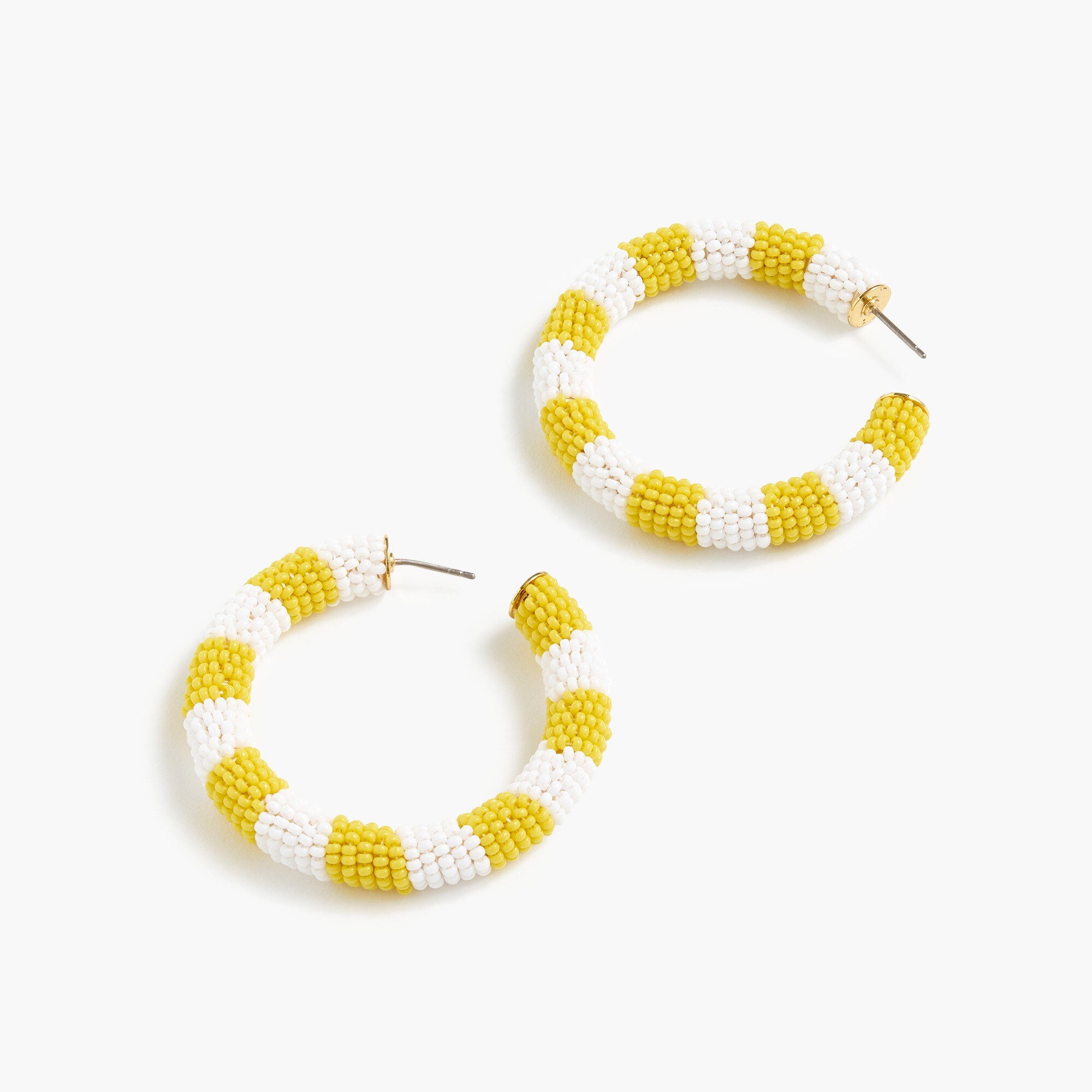 women's alison lou x j.crew striped beaded hoops - women's jewelry