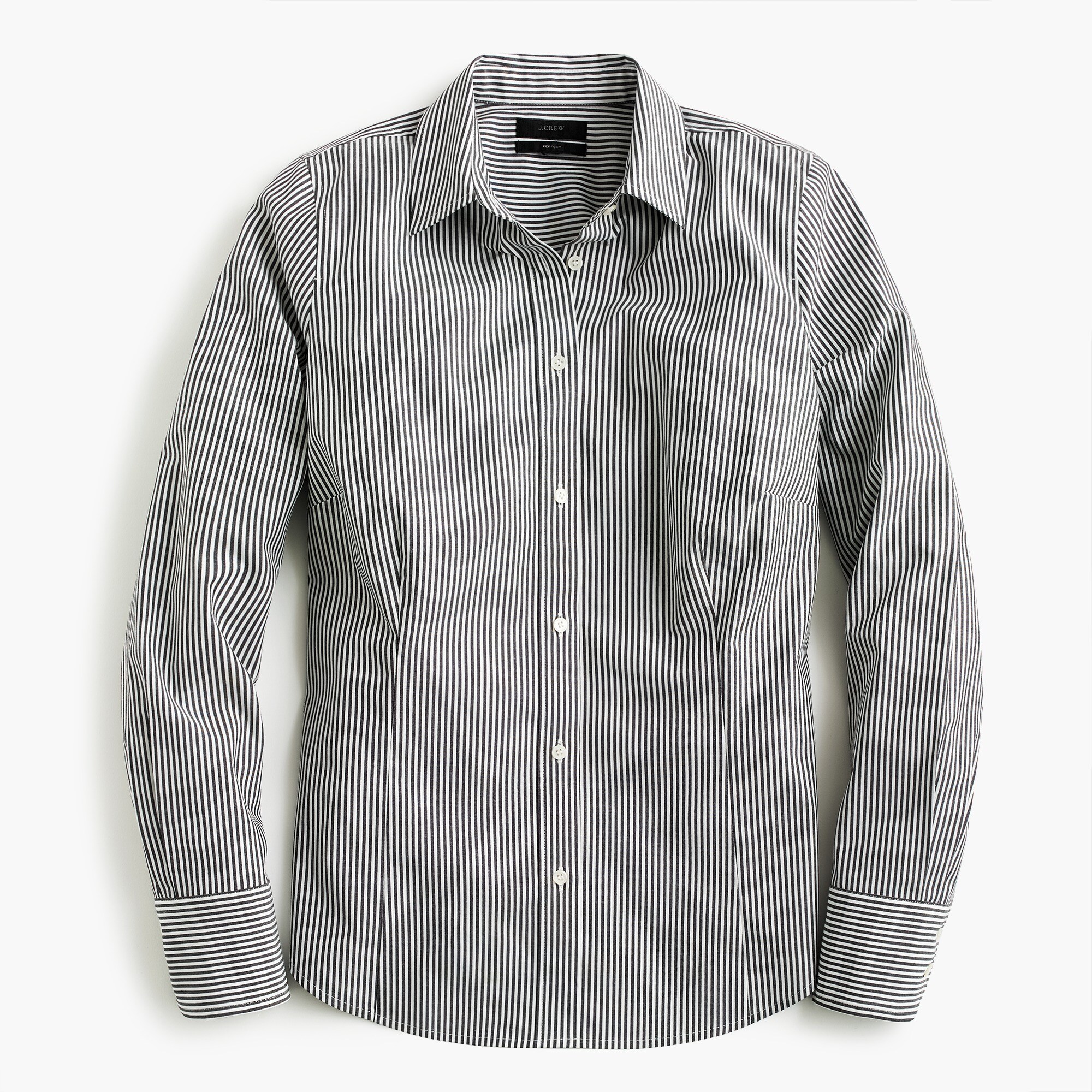 Curvy slim stretch perfect shirt in stripe