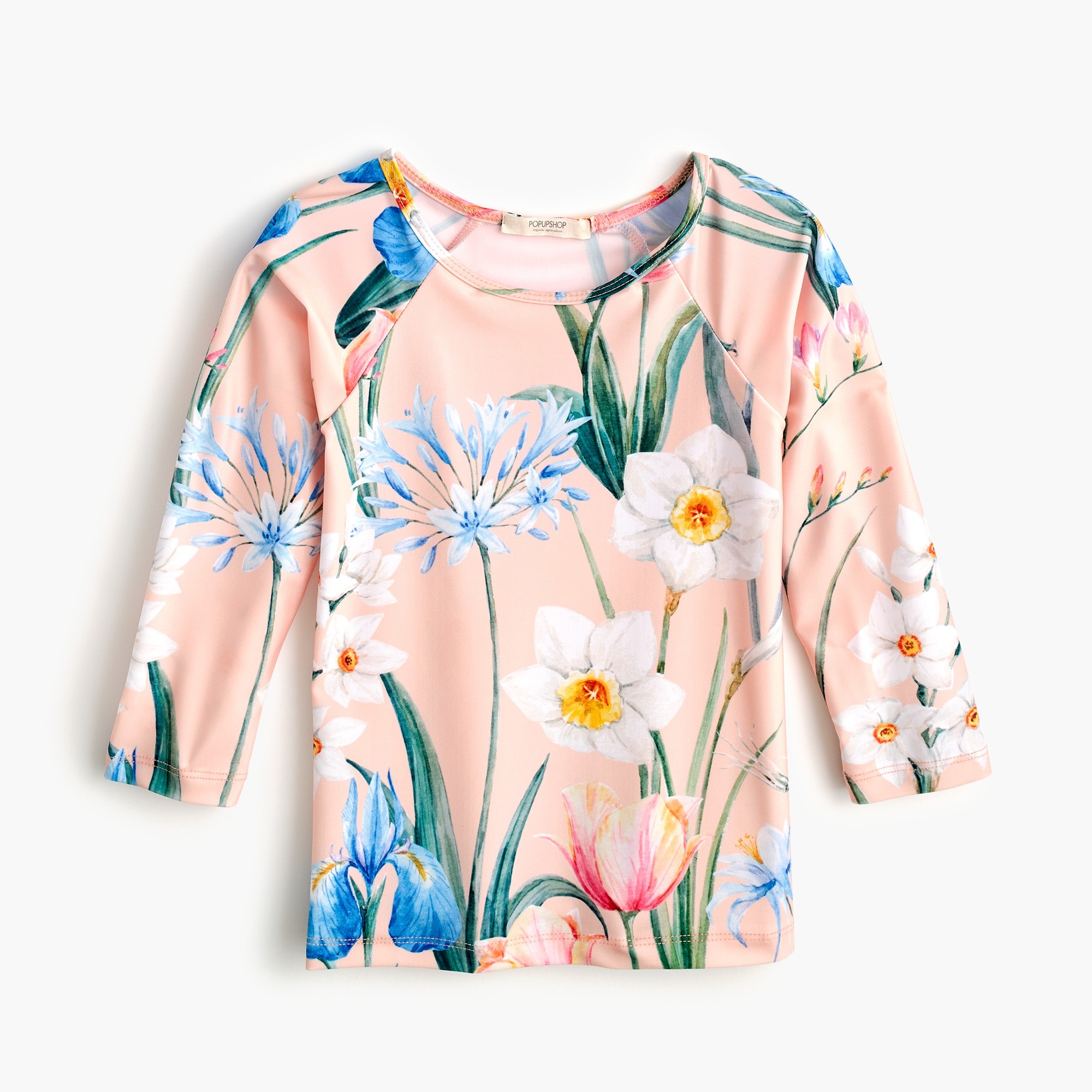 Girls' Popupshop&reg; flower-print rash guard