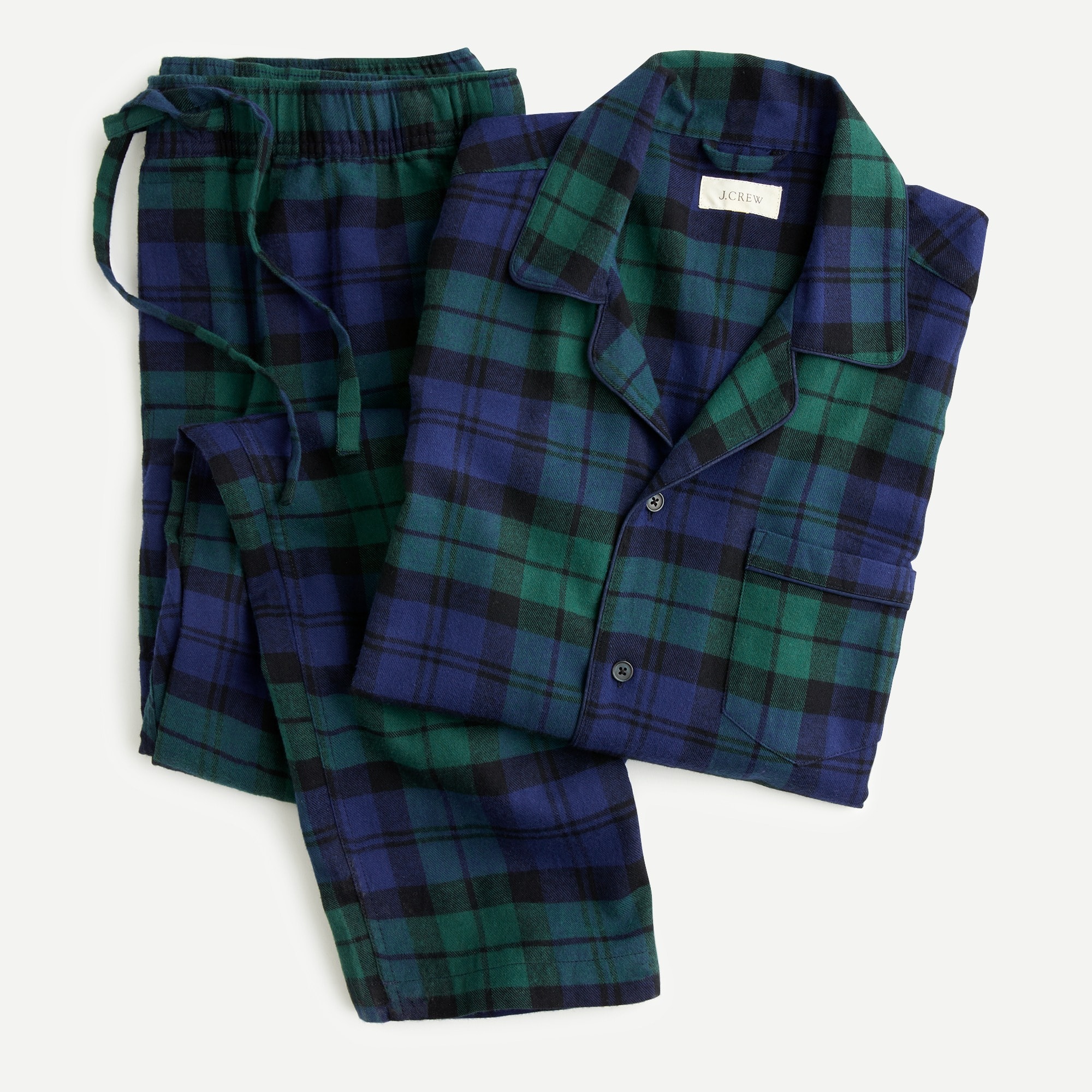 WDIRARA Men's Plaid Button Pajama Set