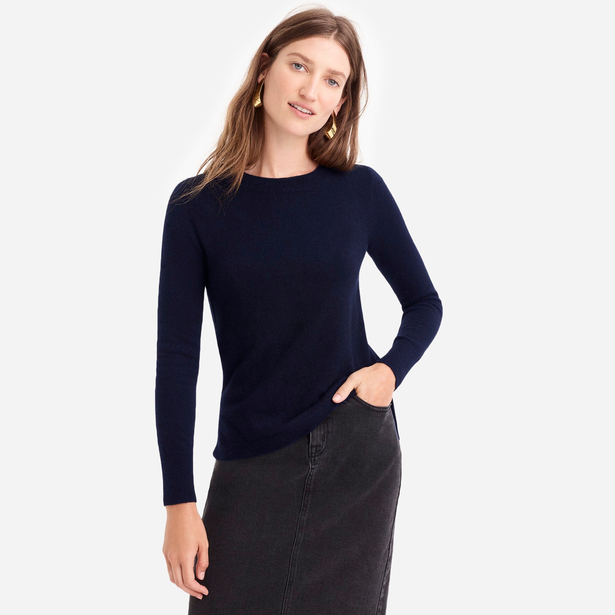 womens Long-sleeve everyday cashmere crewneck sweater