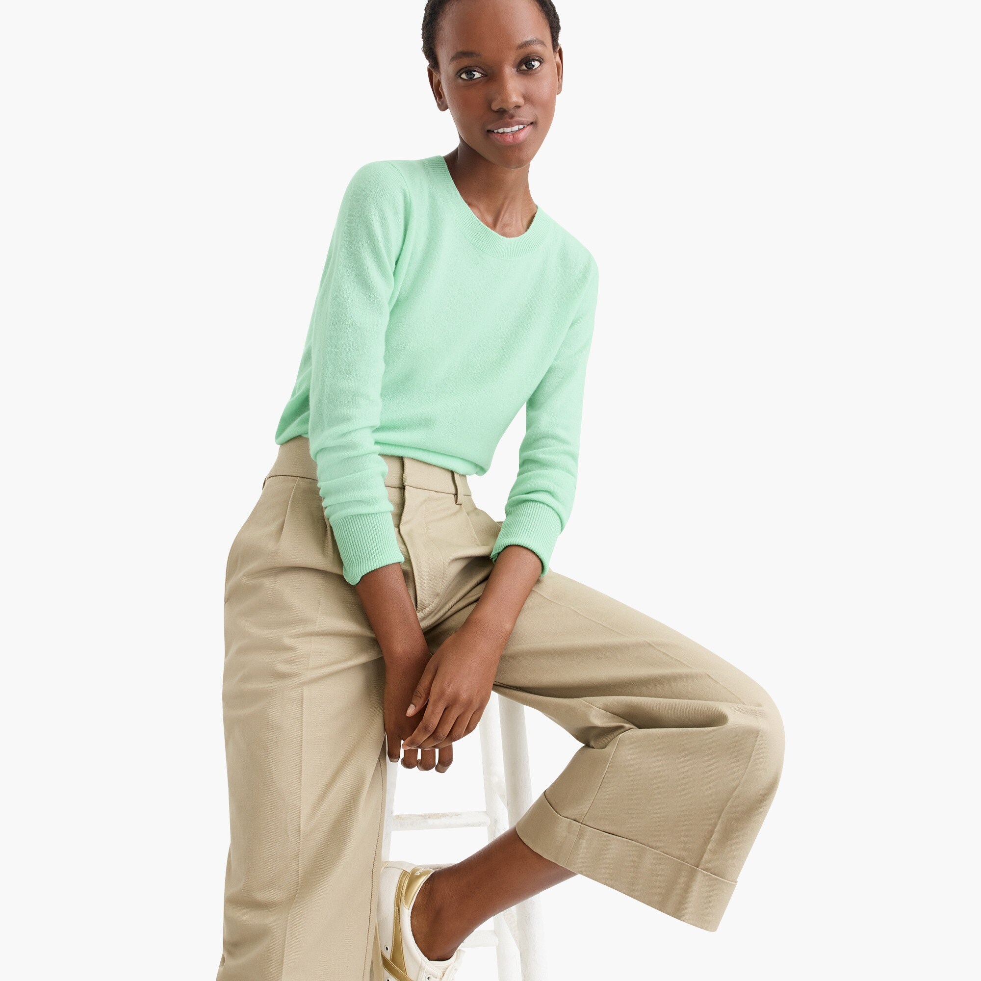 womens Long-sleeve everyday cashmere crewneck sweater