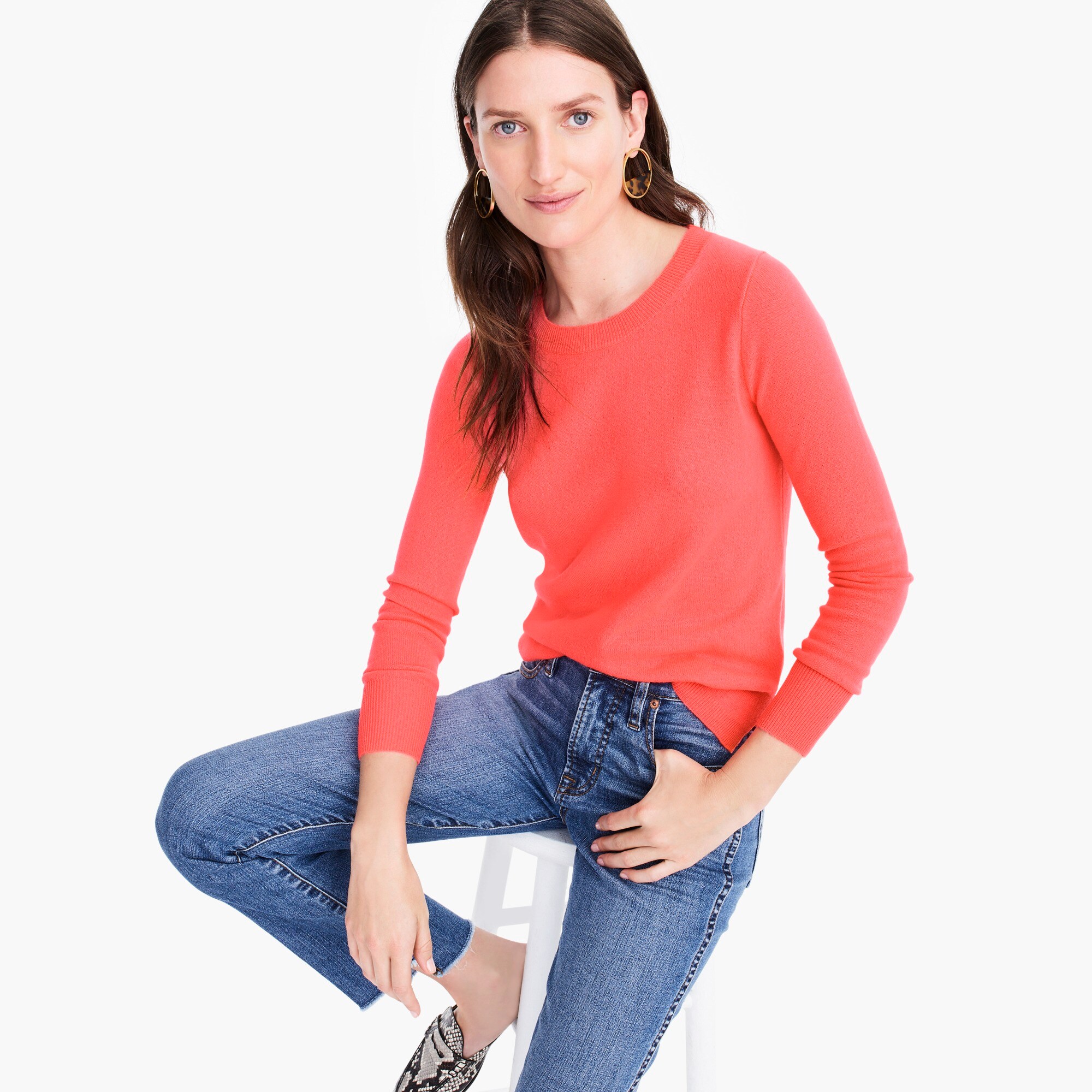 womens Long-sleeve everyday cashmere crewneck sweater