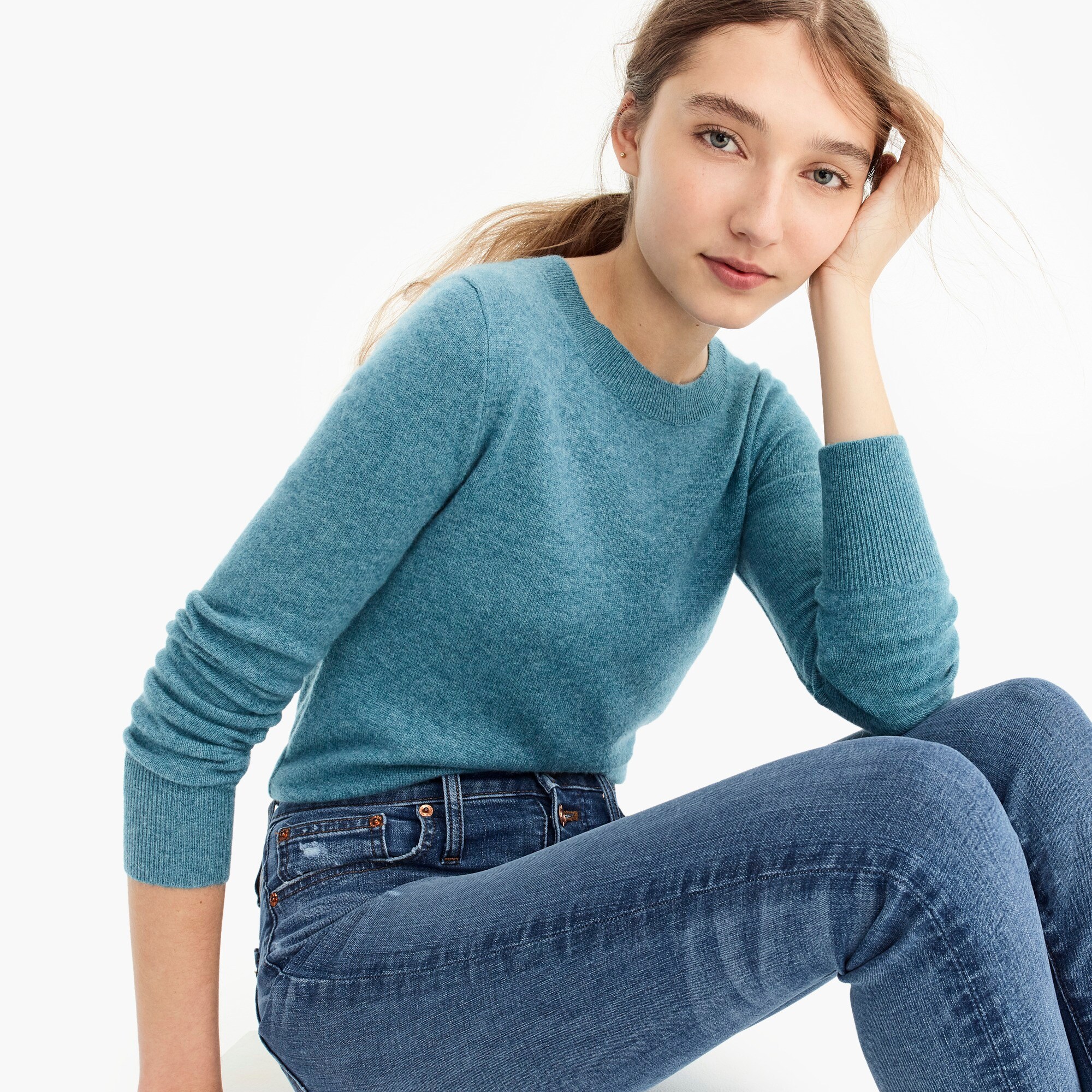 womens Long-sleeve everyday cashmere crewneck sweater