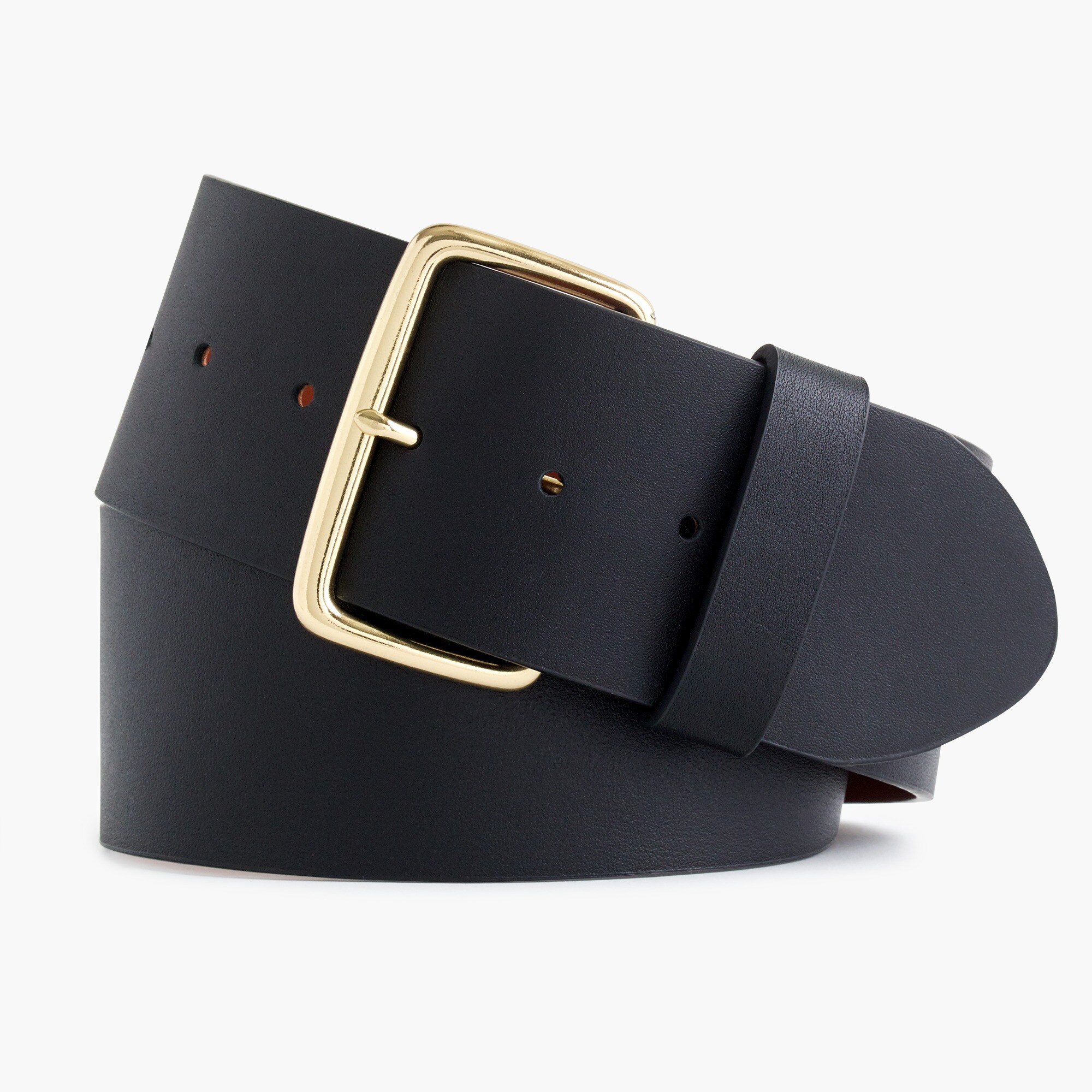 Wide leather belt