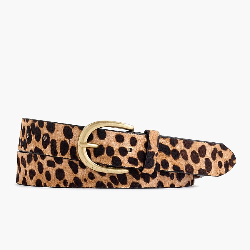 j.crew: calf hair belt for women, right side, view zoomed