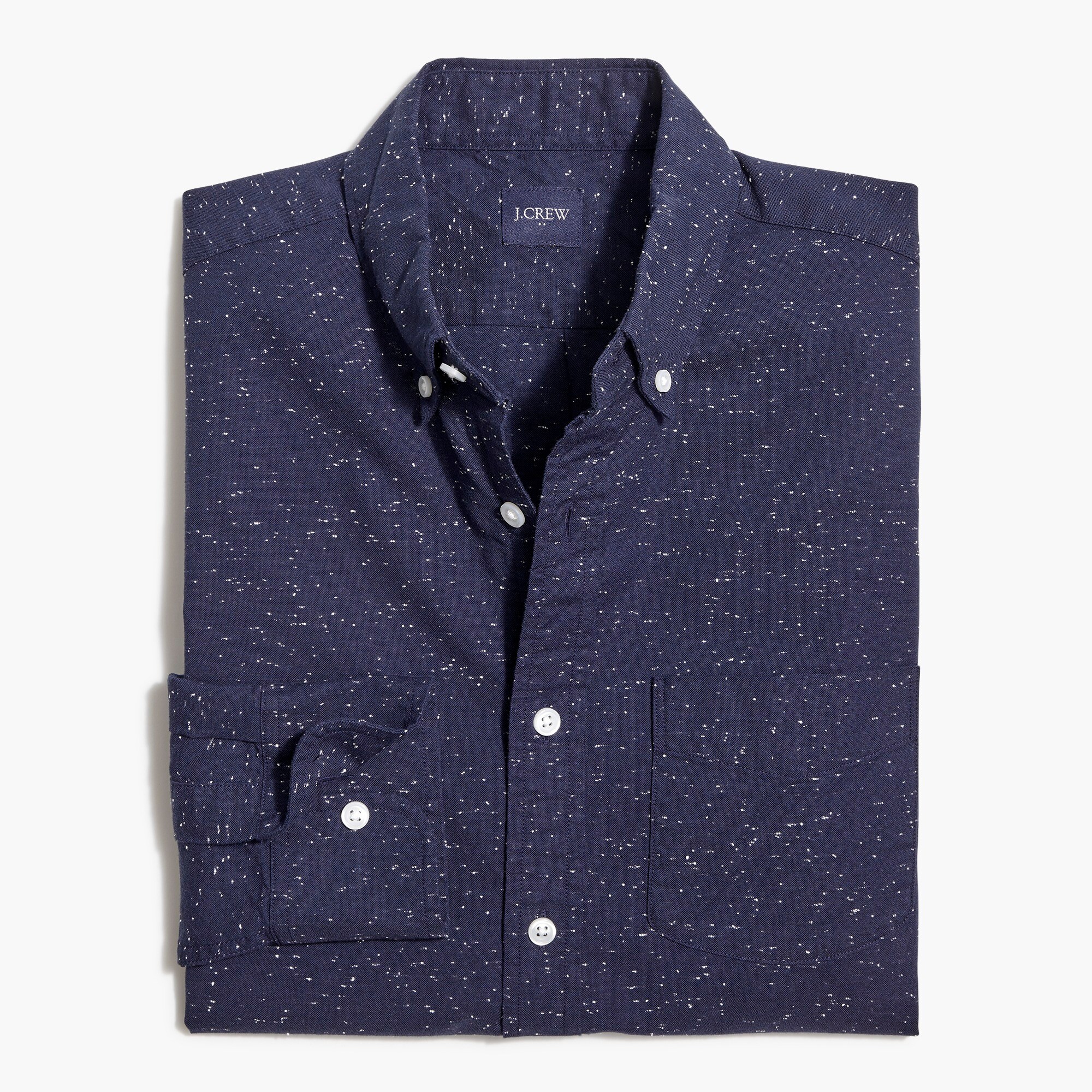 slim marled-cotton shirt for men