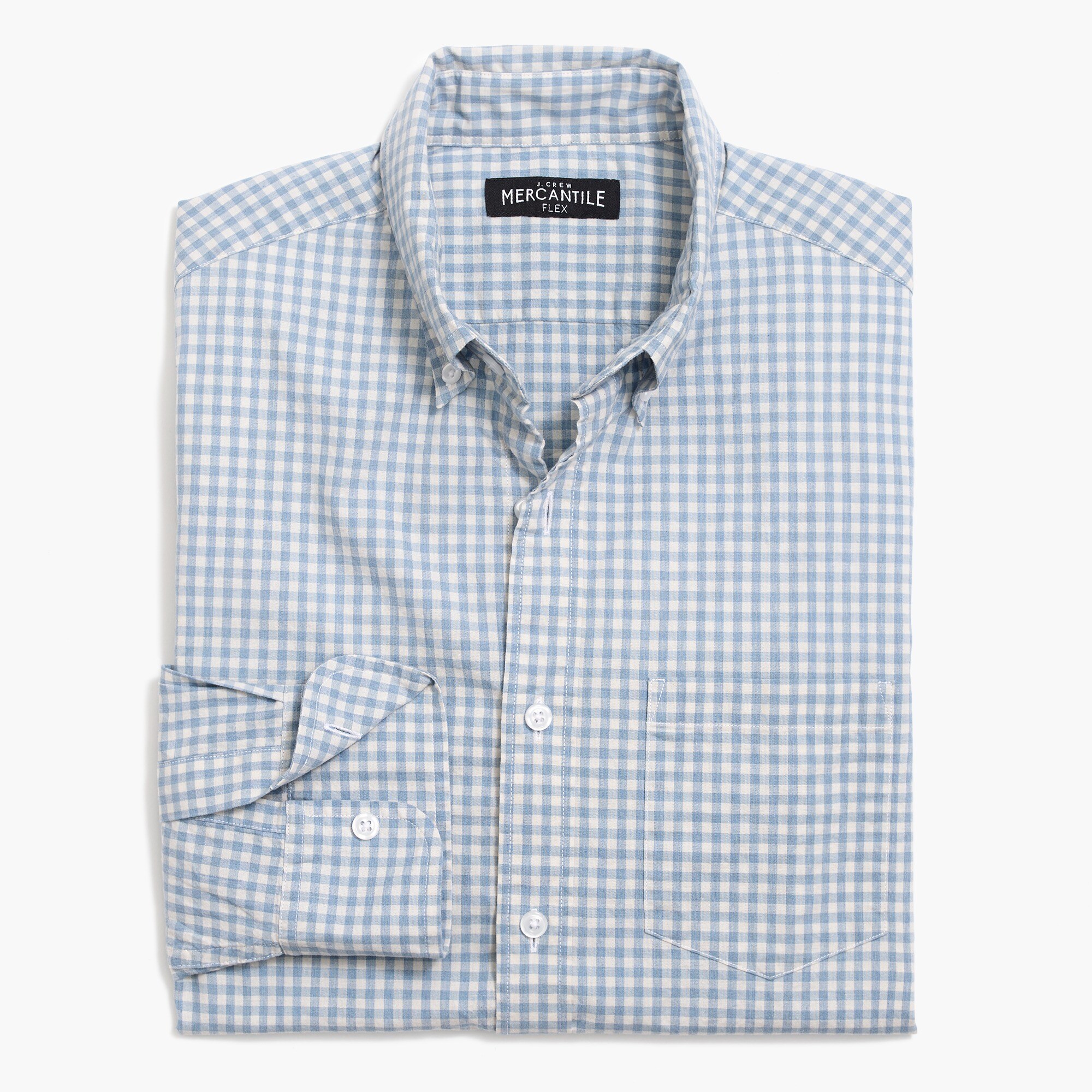 gingham flex casual shirt for men