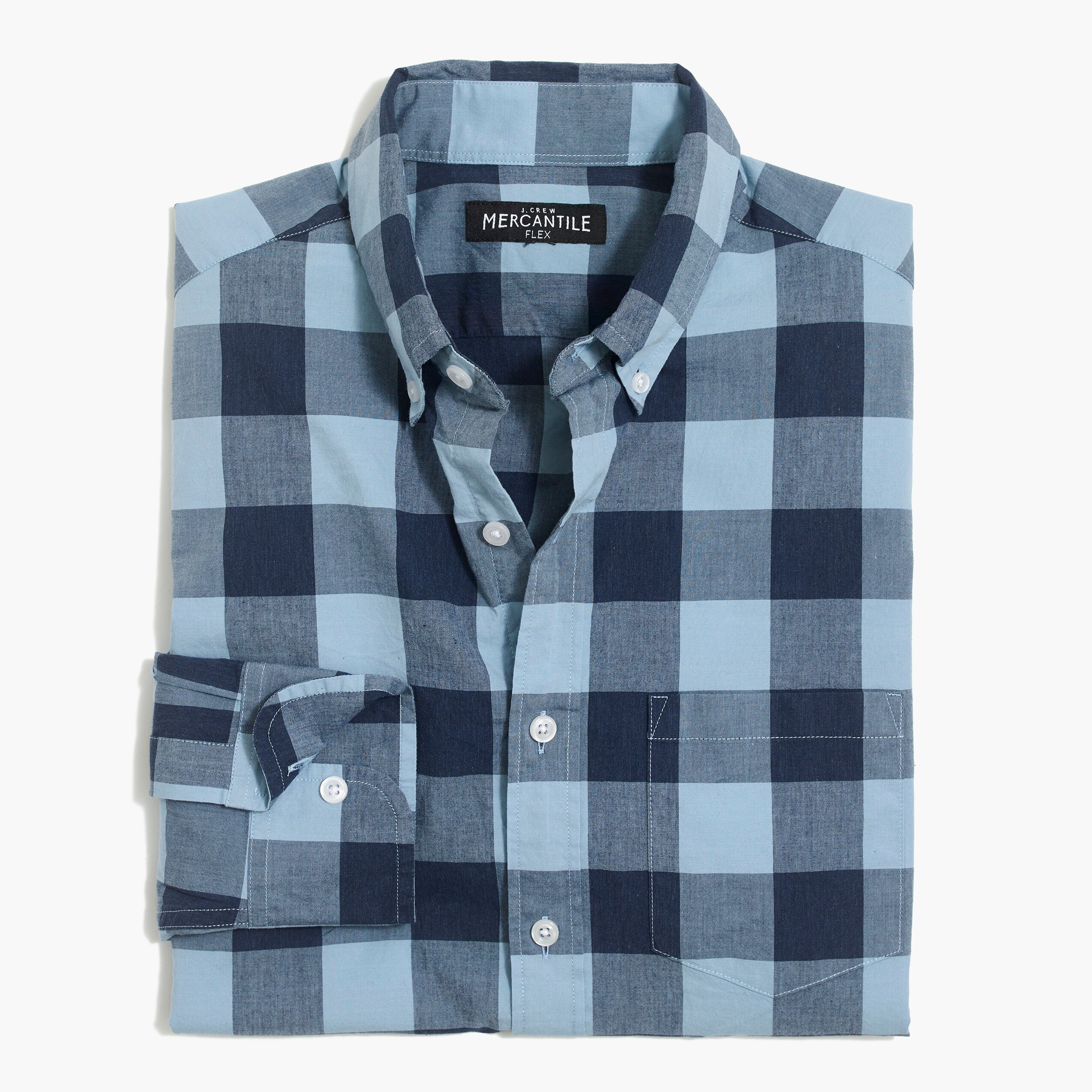 Flex heather washed shirt in gingham