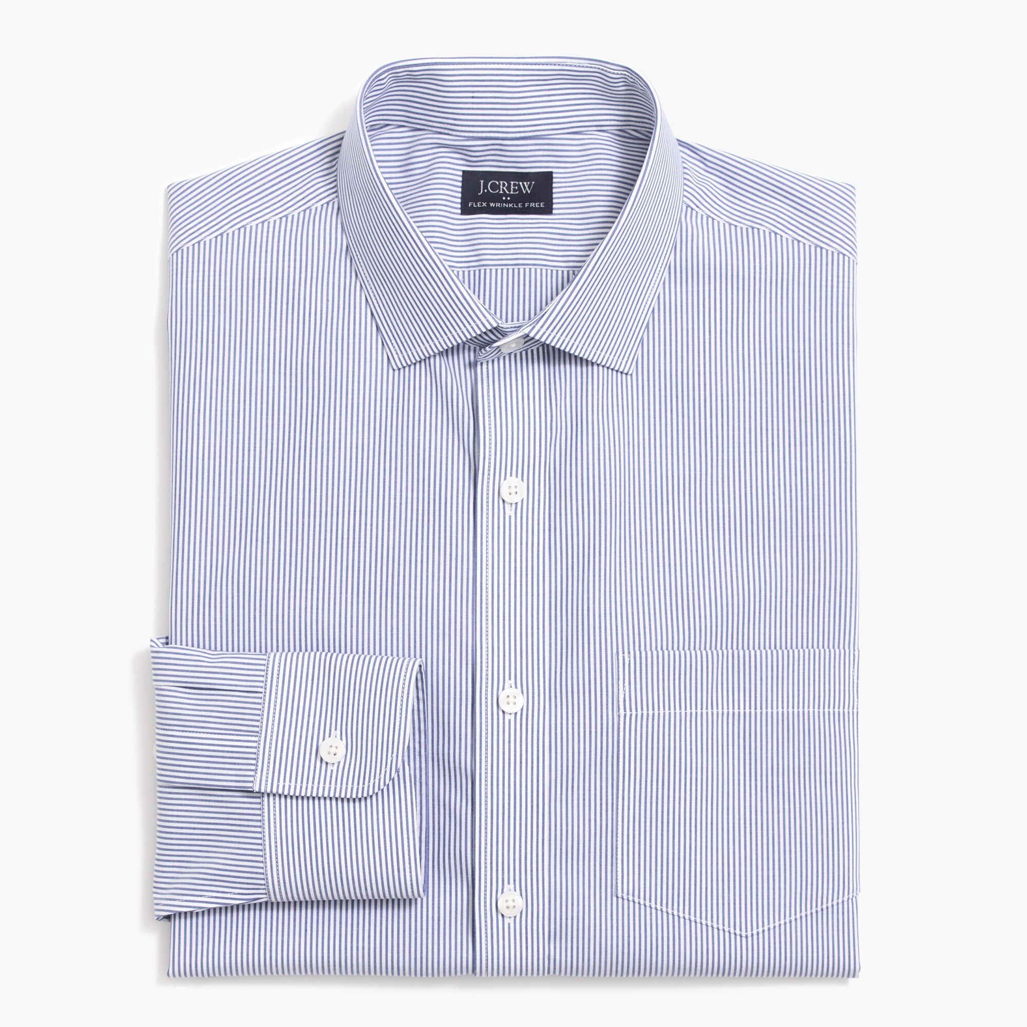Slim Thompson flex wrinkle-free dress shirt in stripe