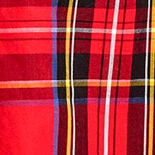Girls' long-sleeve ruffle-neck top in holiday tartan RED BLACK MULTI girls' long-sleeve ruffle-neck top in holiday tartan for girls