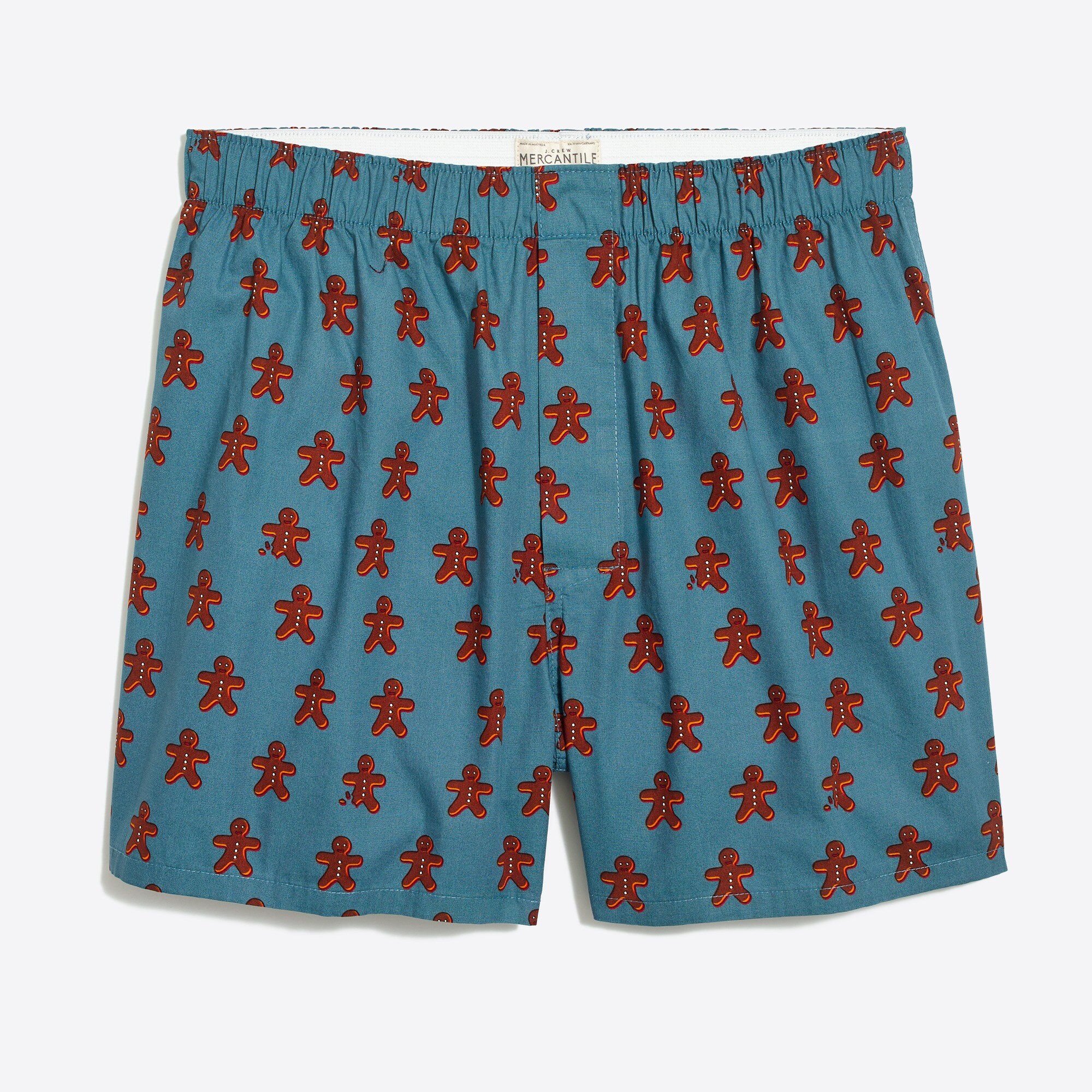 Boxer in gingerbread men print
