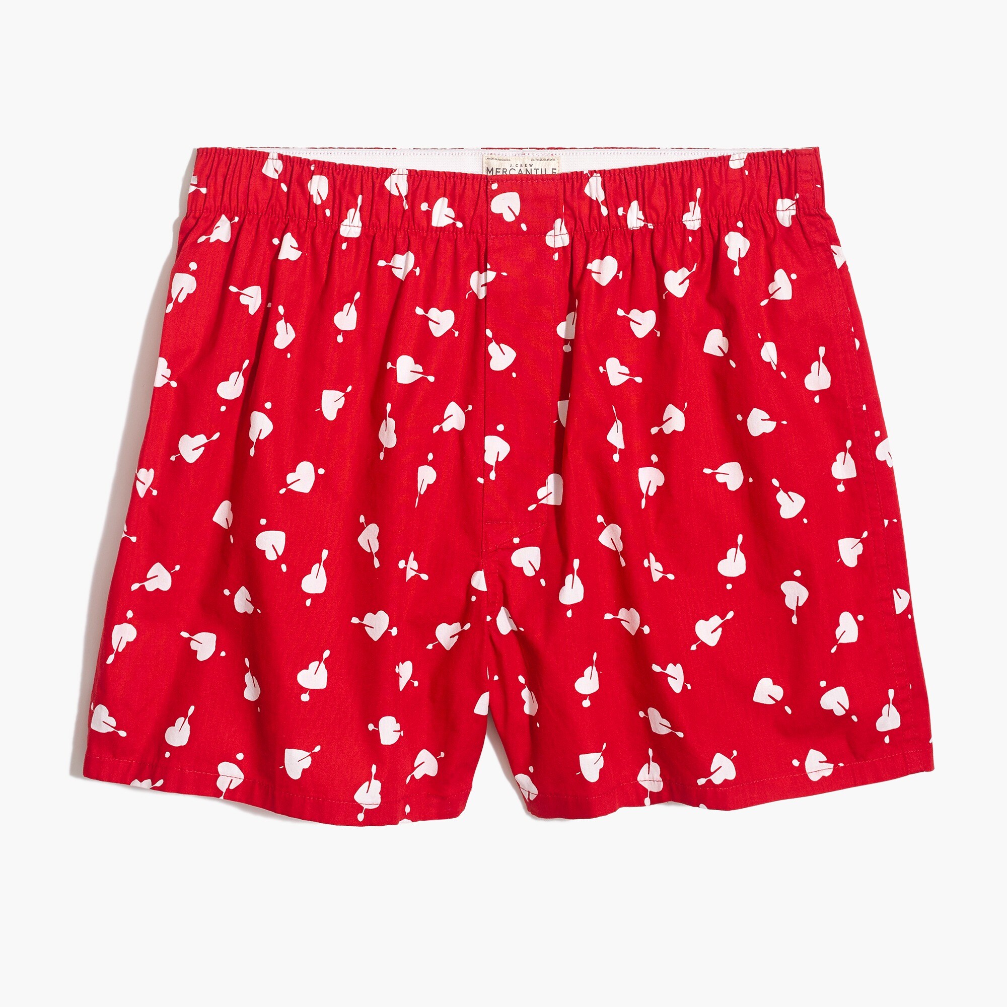 boxer in heart print for men