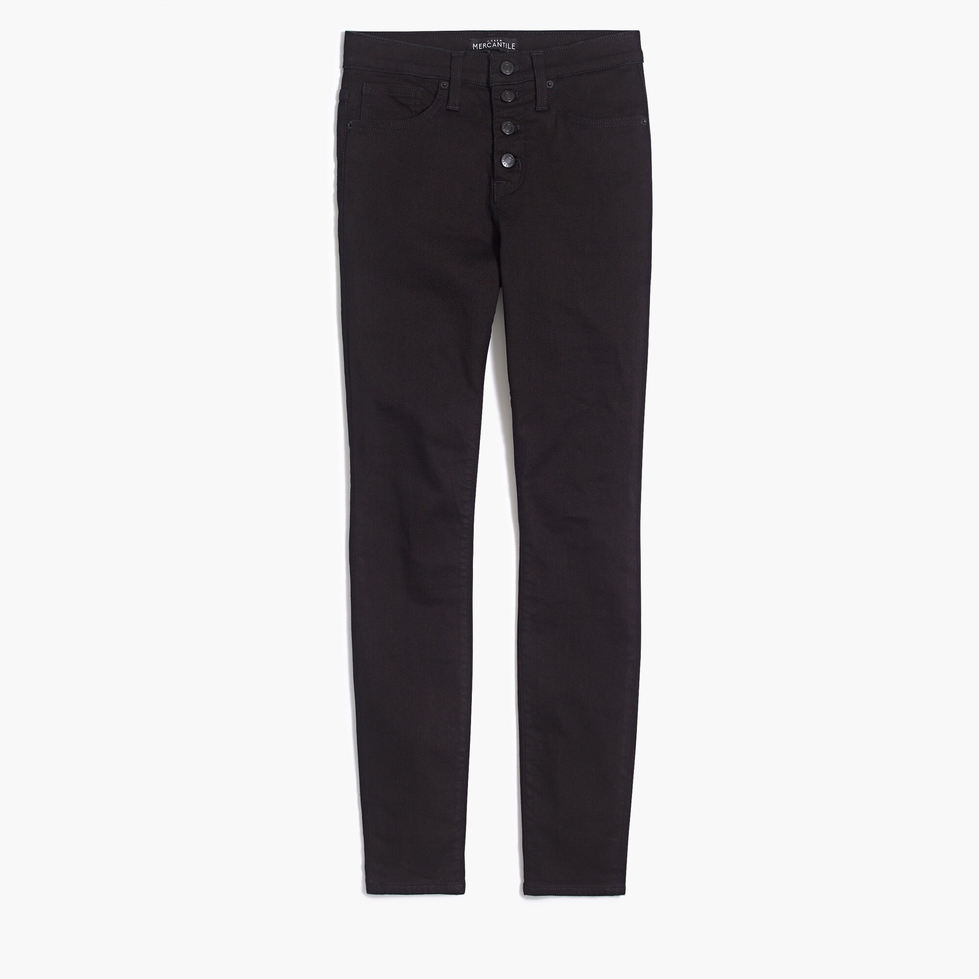 9" high-rise skinny jean with button fly for women