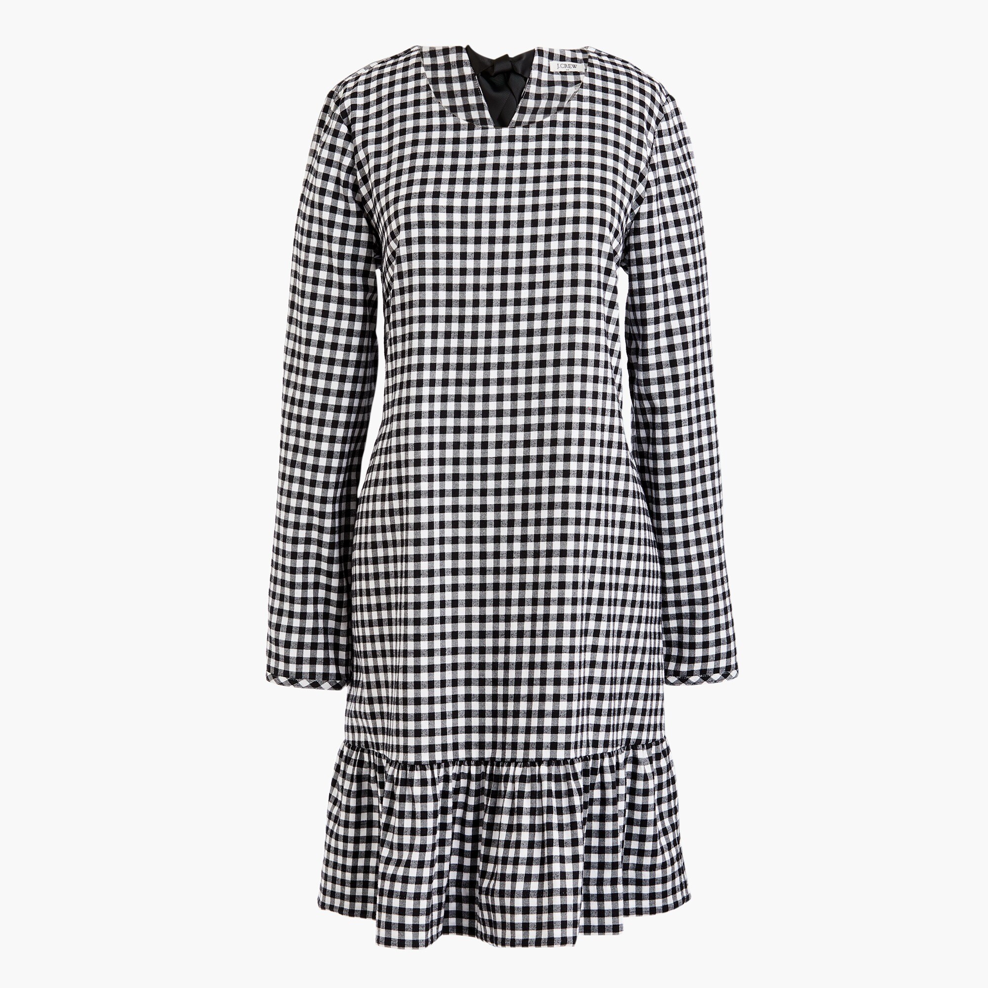 flannel ruffle dress for women