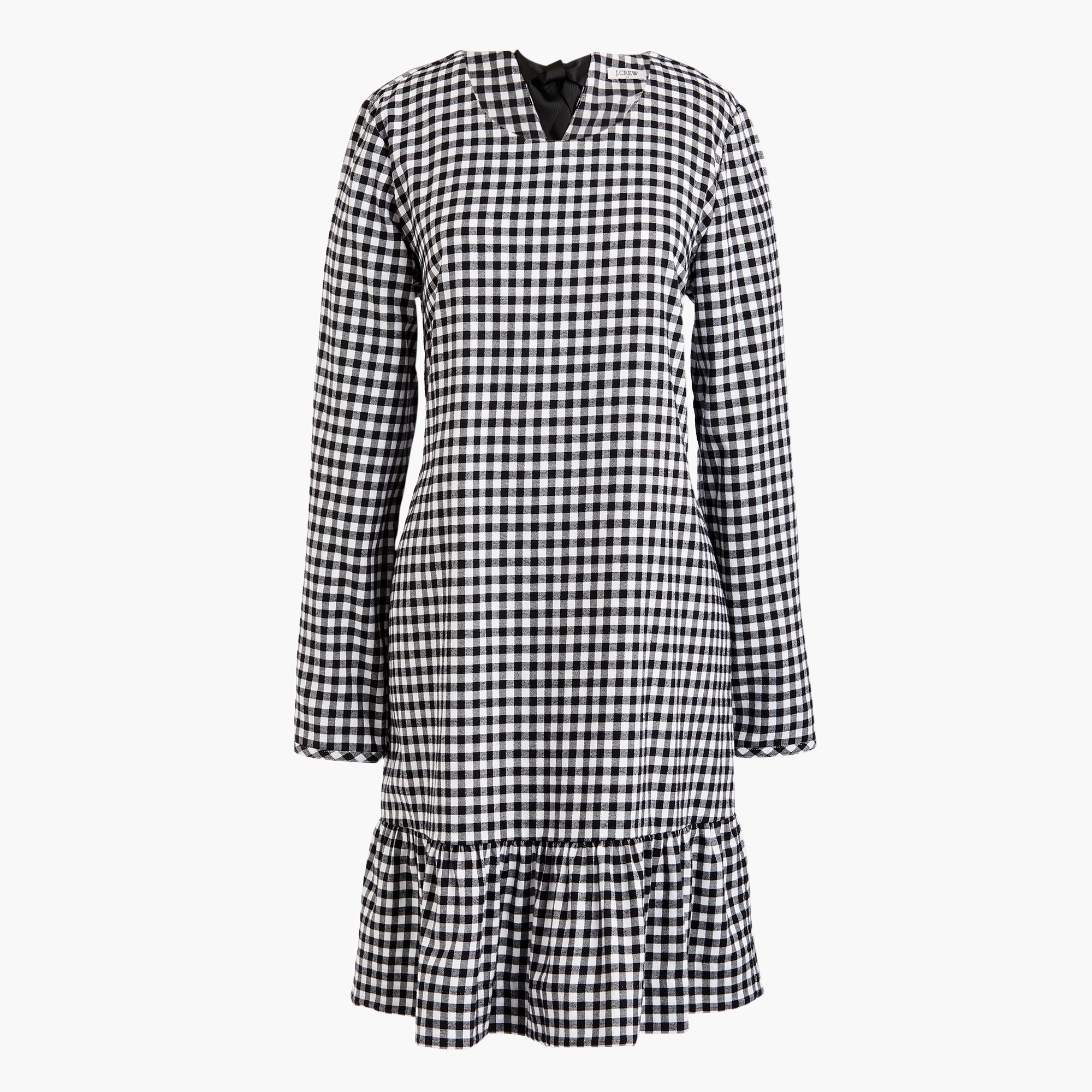 Flannel ruffle dress
