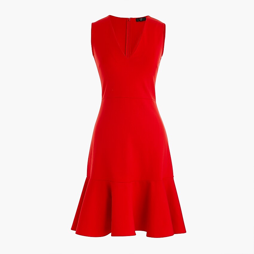 j.crew: v-neck sheath dress in recycled stretch ponte for women, right side, view zoomed