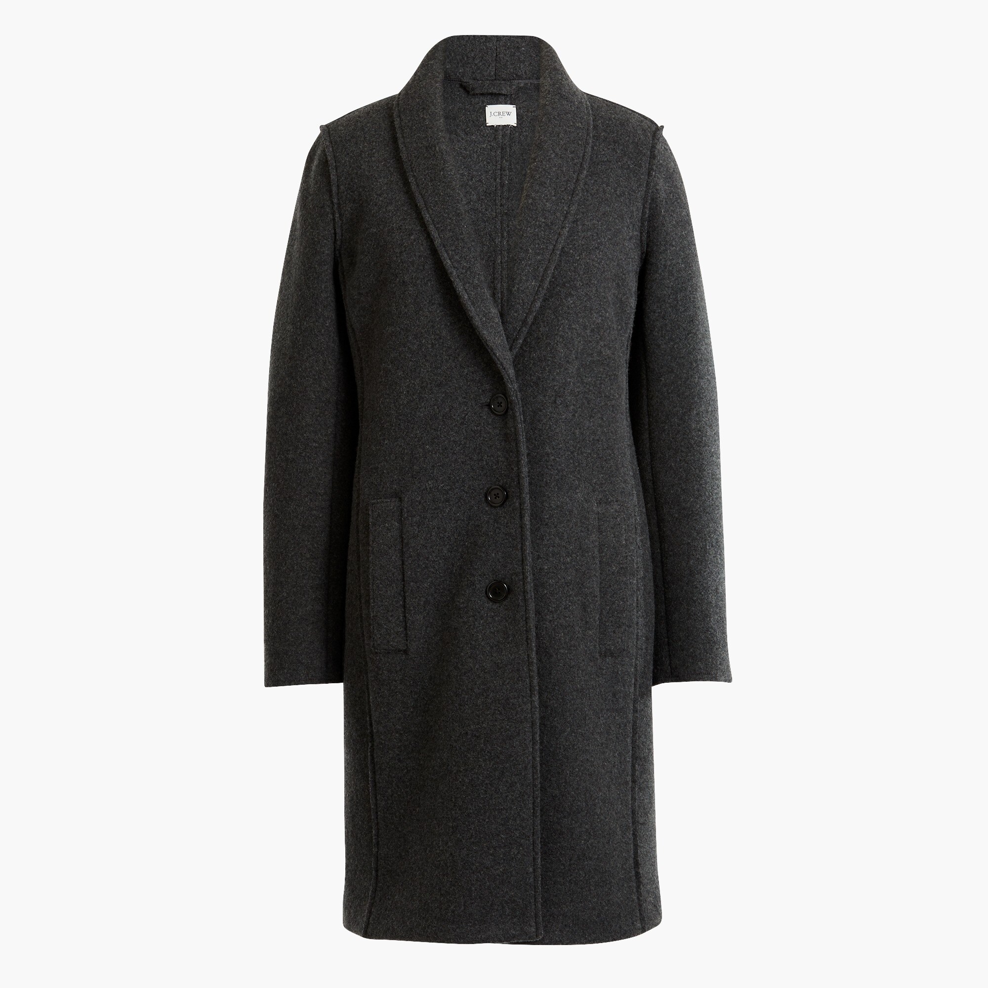 Boiled wool topcoat