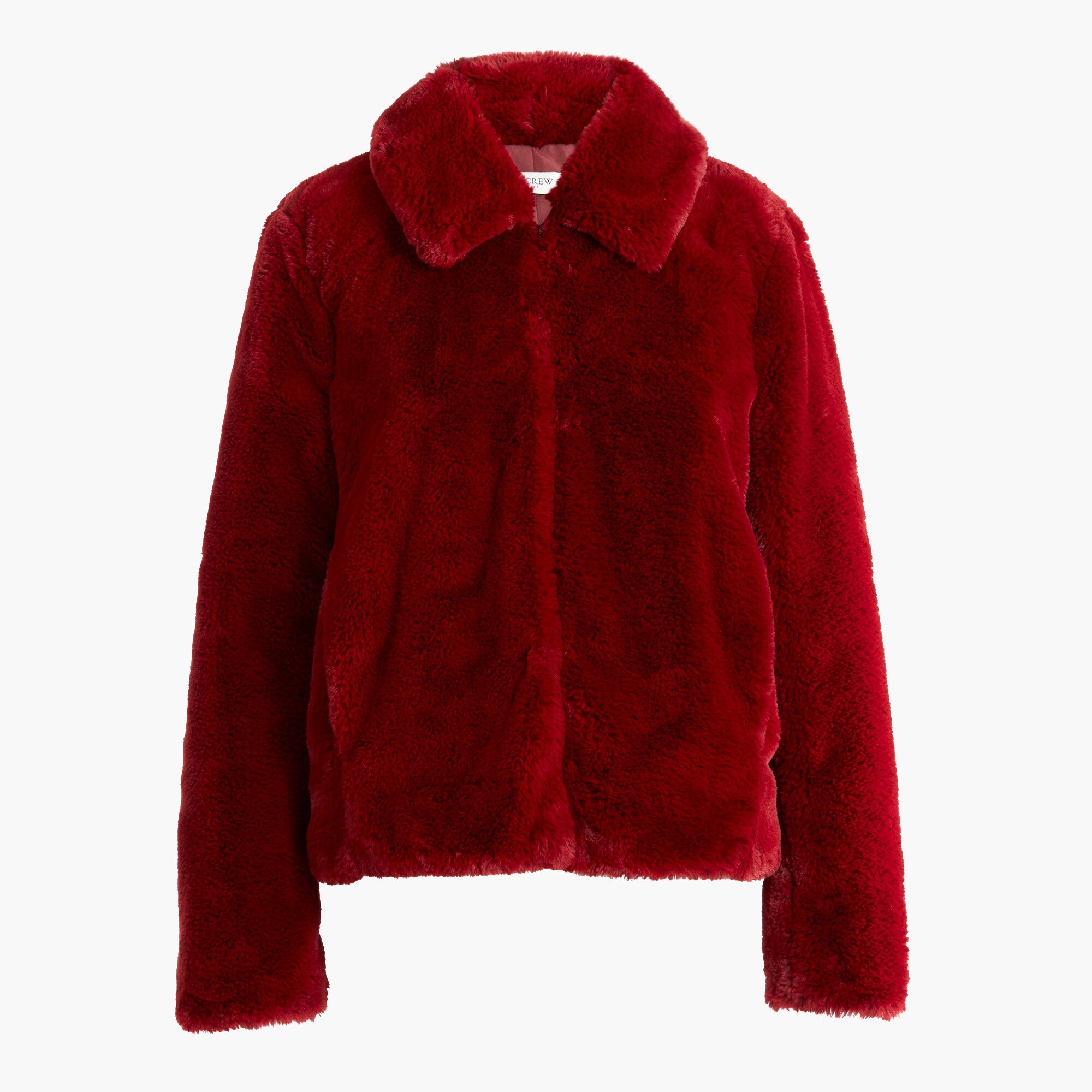 J crew cropped faux fur coat on sale