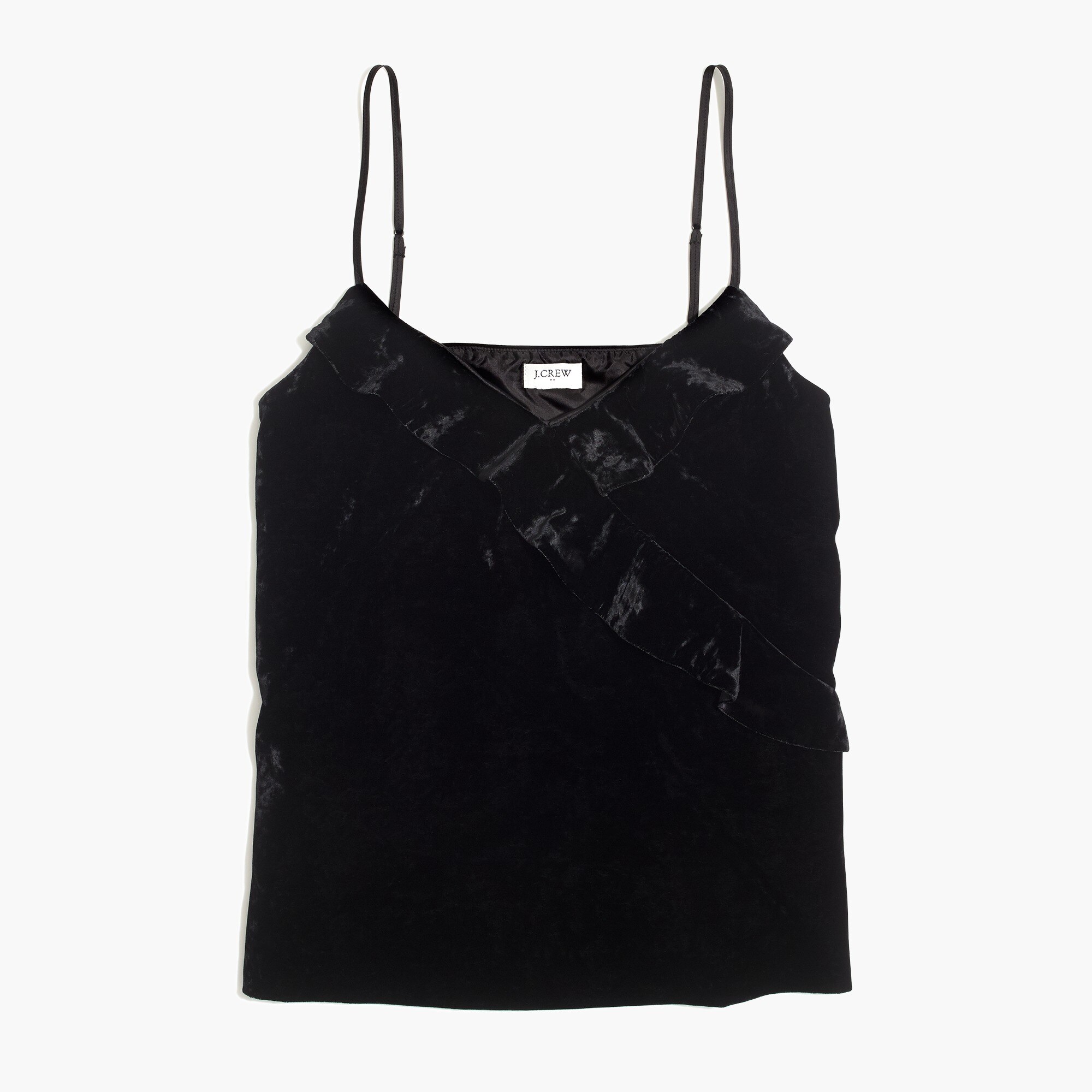 velvet ruffle cami for women