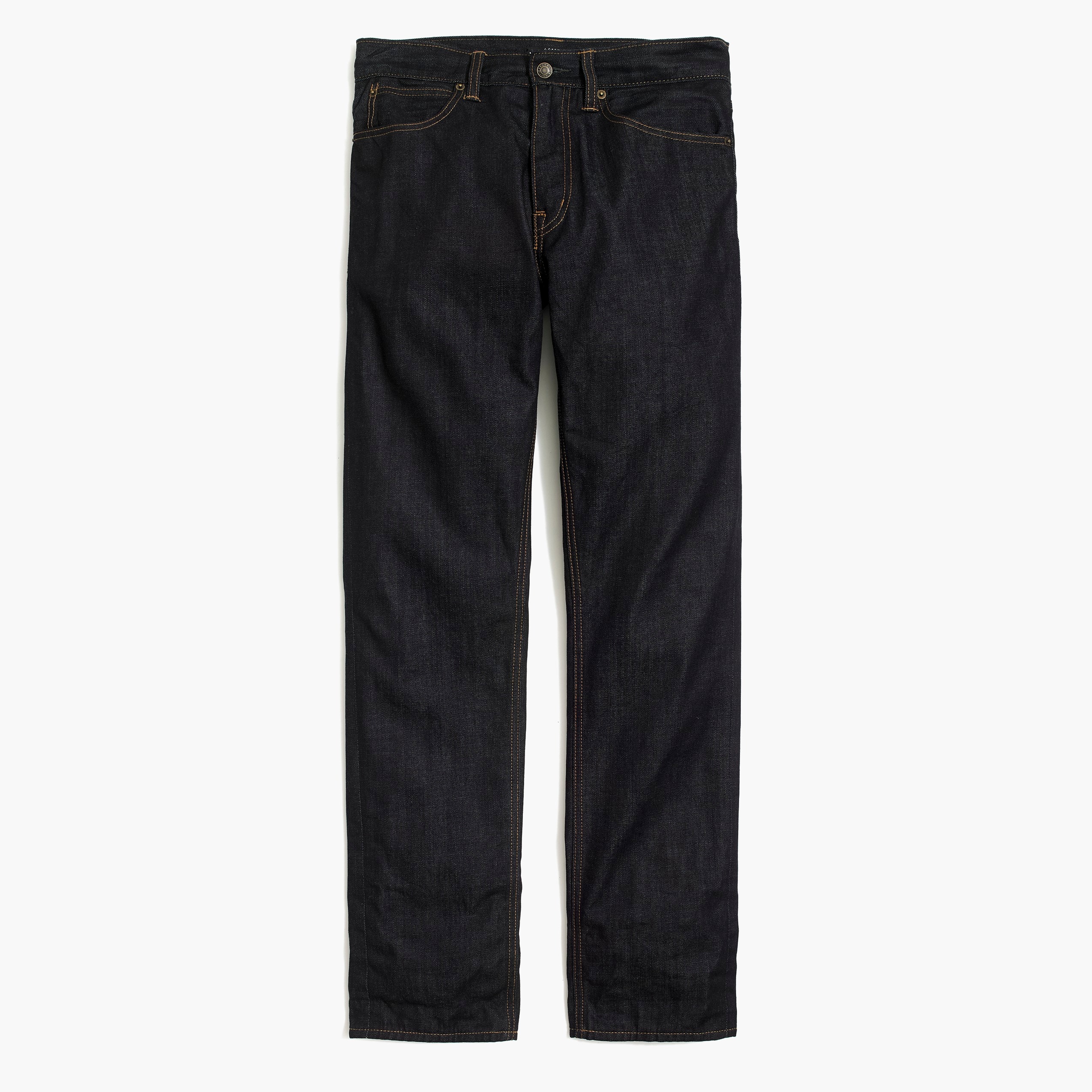 Straight-fit Flannel-lined Jean In Rinse Wash For Men - Factory