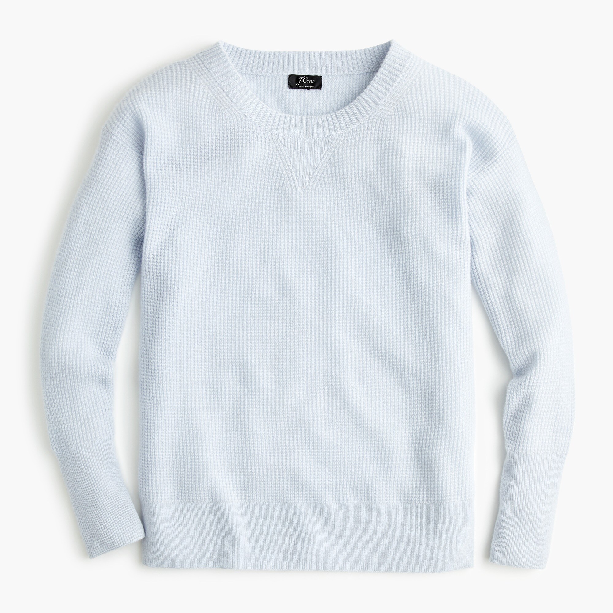 Crewneck sweater in waffle knit everyday cashmere