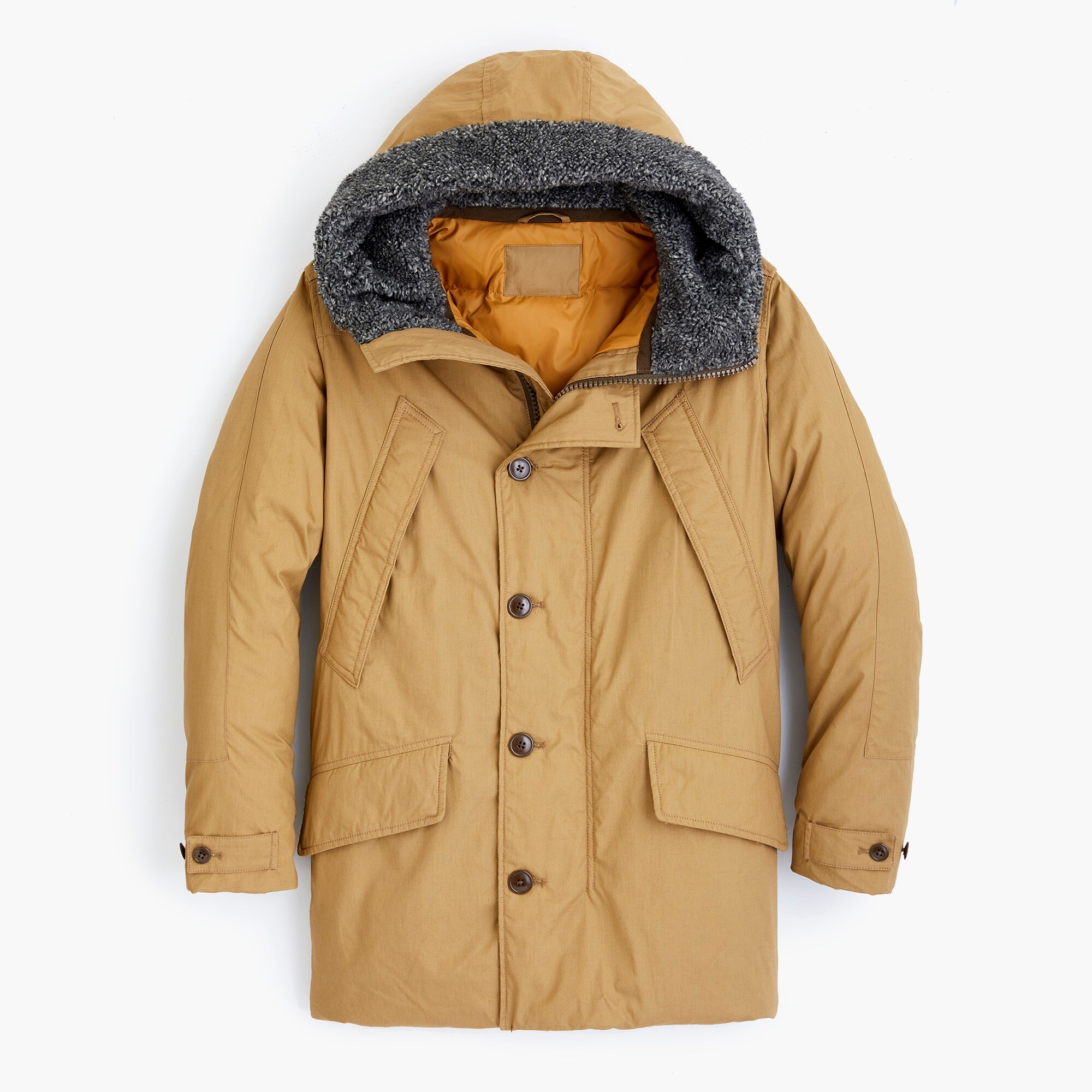 Wallace & Barnes khaki Cordura® parka with eco-friendly PrimaLoft®