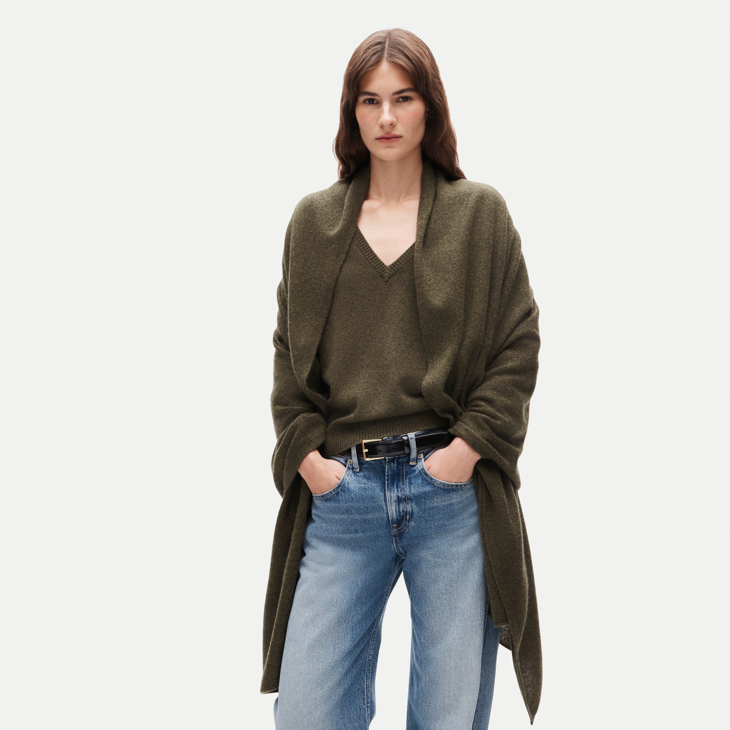 Oversized cashmere wrap