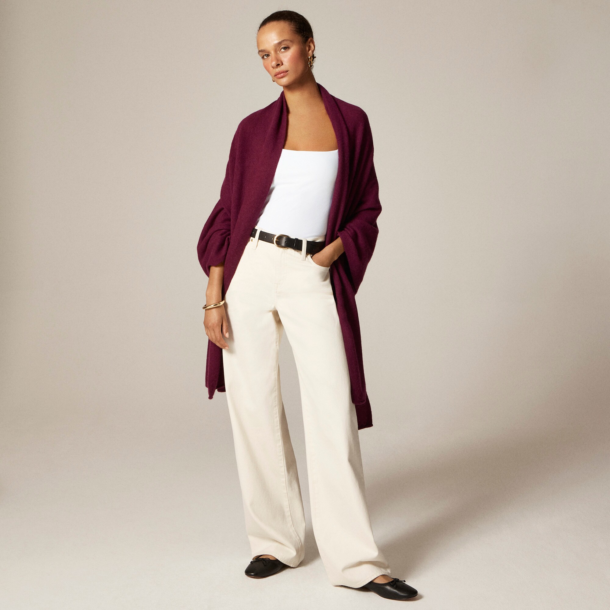Oversized cashmere wrap