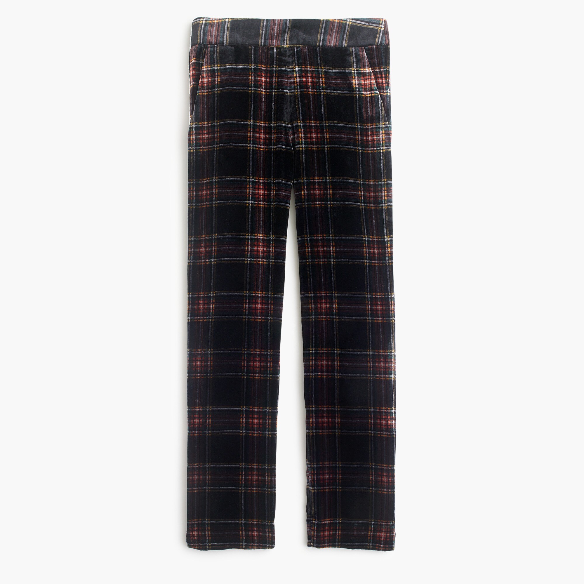 j crew plaid velvet pants
