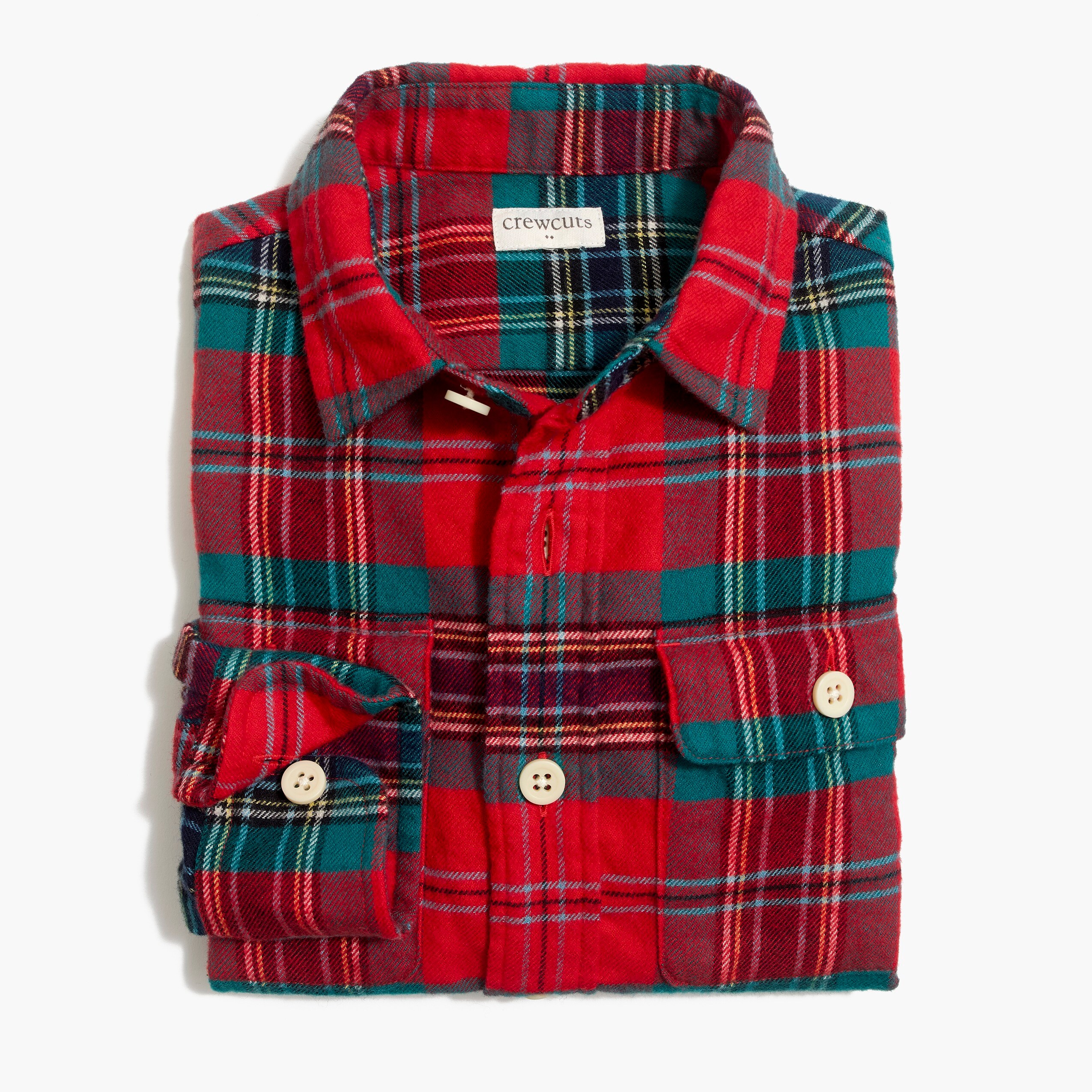 Boys' long-sleeve flannel shirt