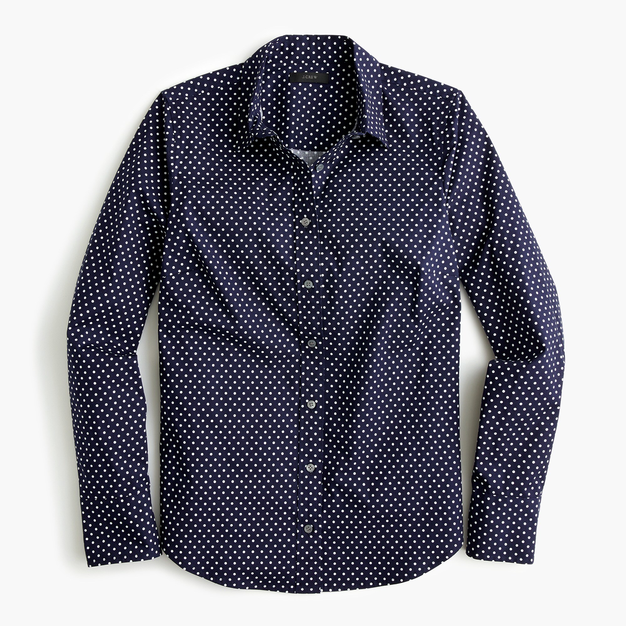 Slim Stretch Perfect Shirt In Polka Dot For Women | J.Crew