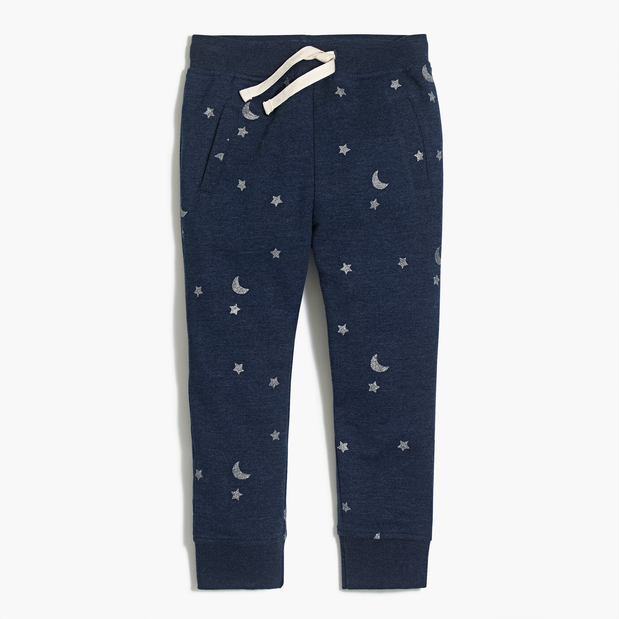 Girls' sweatpants in star and moon print
